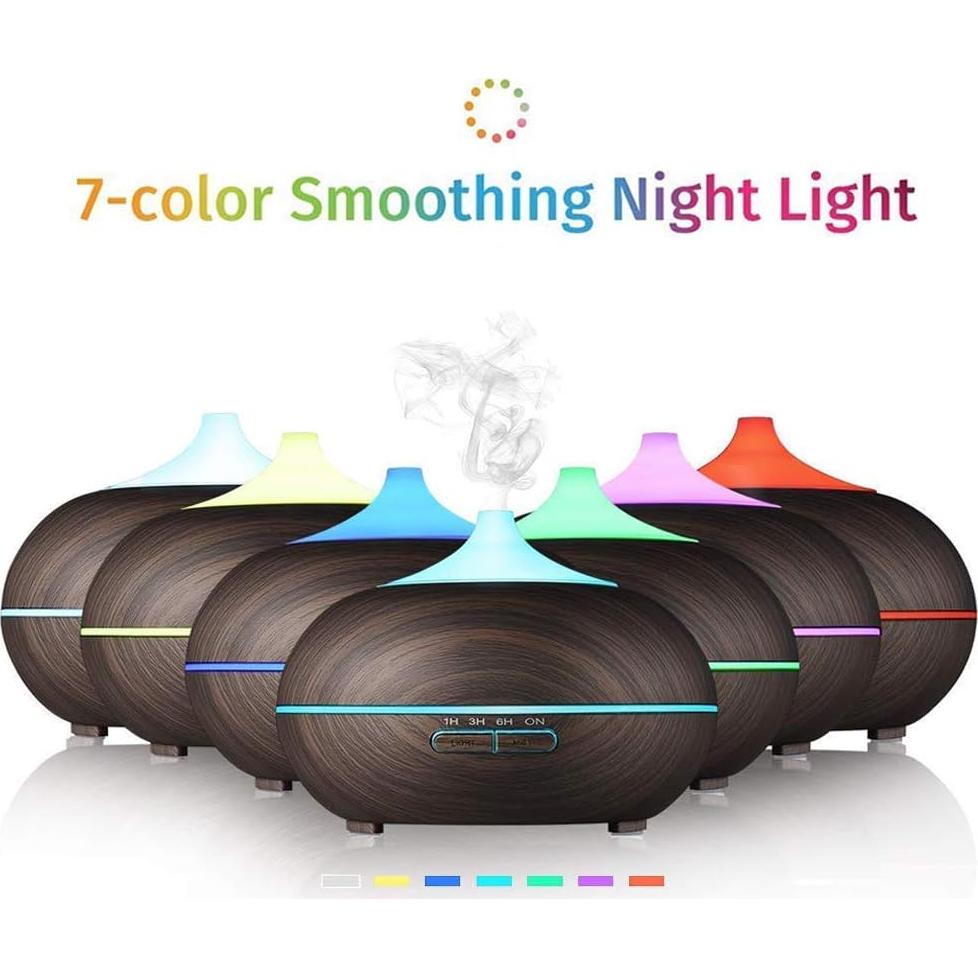 Difusor de Aceite Esencial JoySusie 300ml Madera Ultrasónico