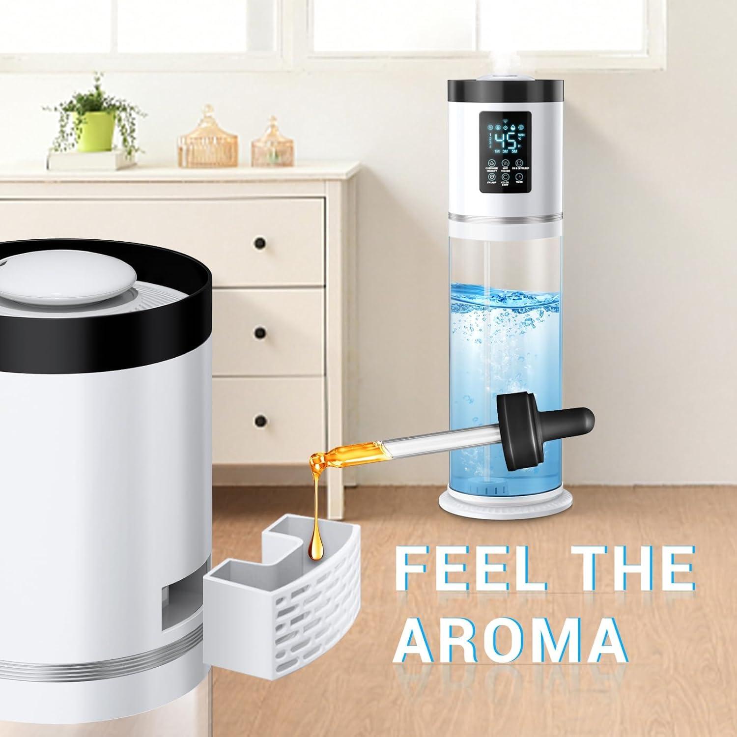 Humidificador Ultrasónico Hiswelle 8L con Aromaterapia y Luz