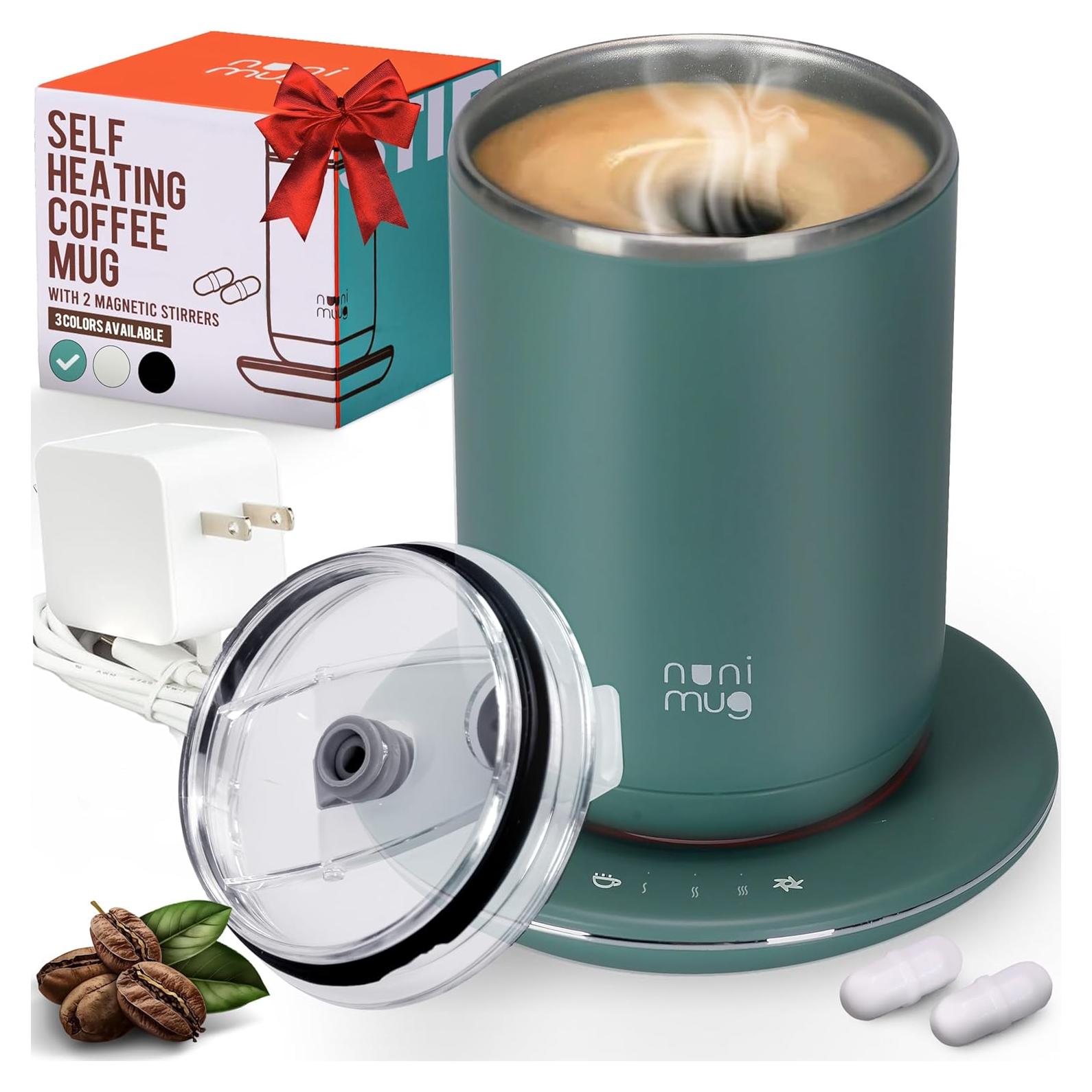 Taza Automezcladora OZTANCE 10 Oz Calentadora 12V Verde