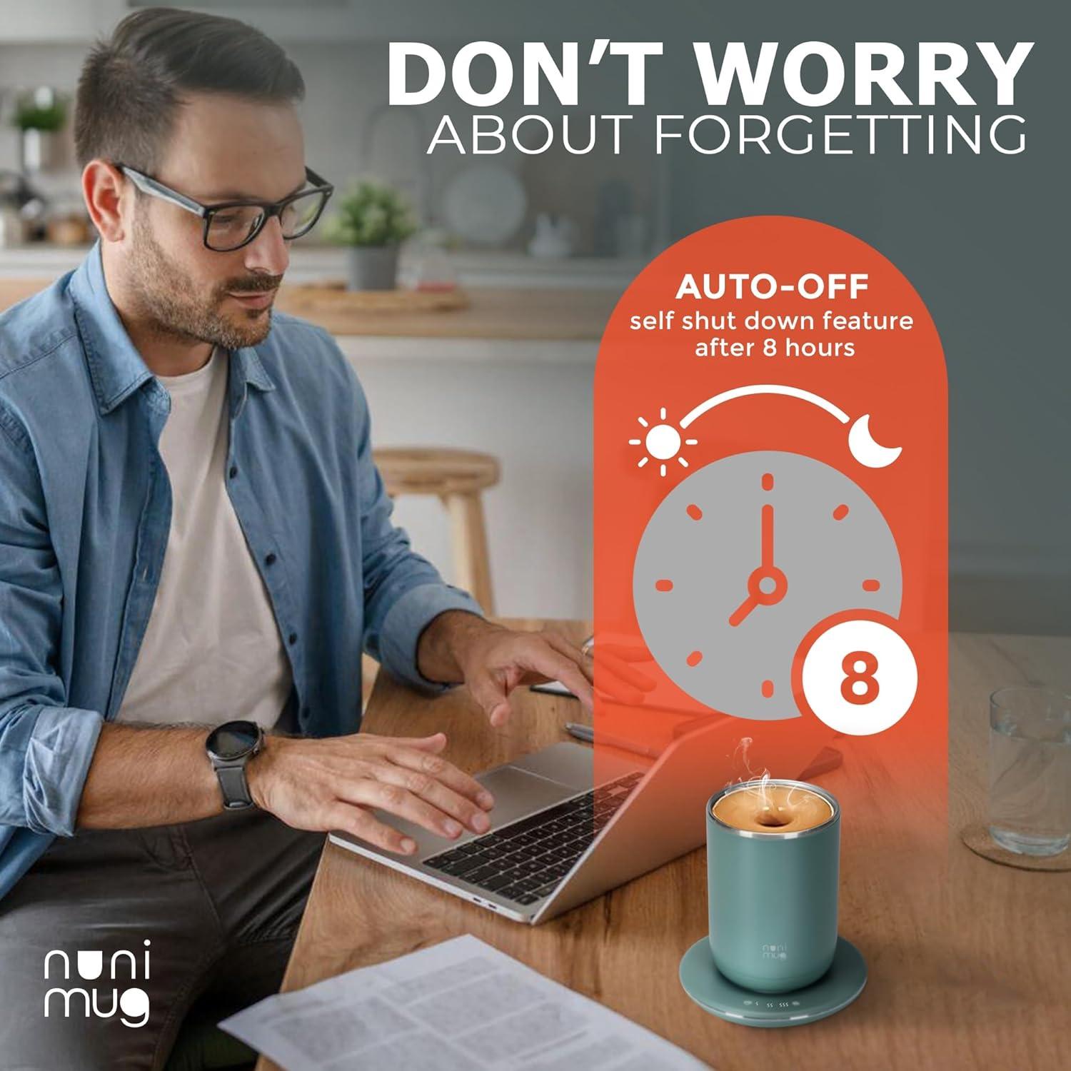 Taza Automezcladora OZTANCE 10 Oz Calentadora 12V Verde