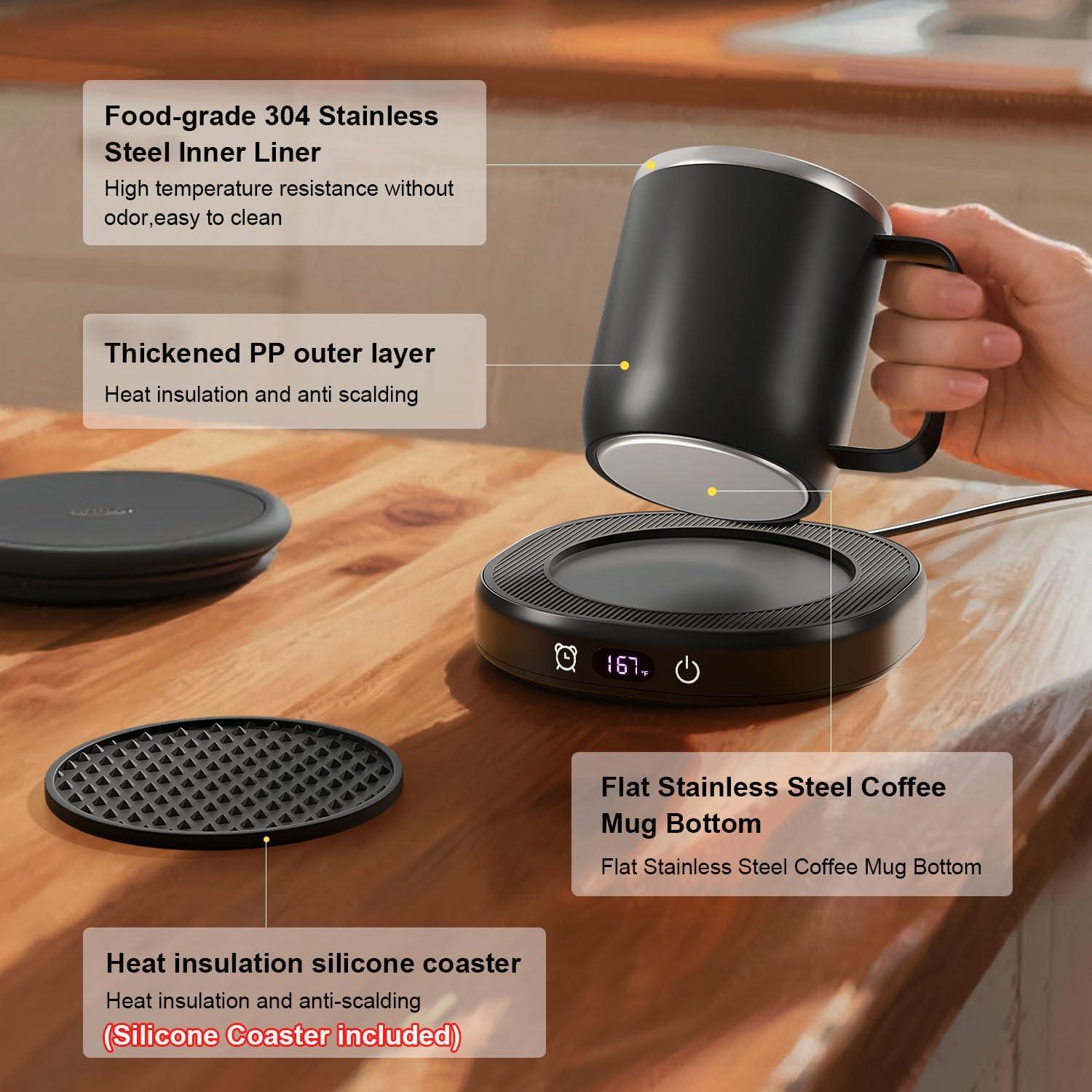 Calentador de Taza de Café Bsigo con Taza de 414ml y 4 Temperaturas