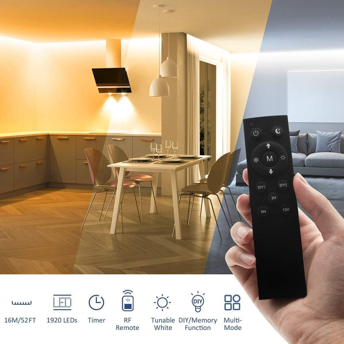 Tira LED blanca regulable Ustarus 16m 24V 3000K-6500K