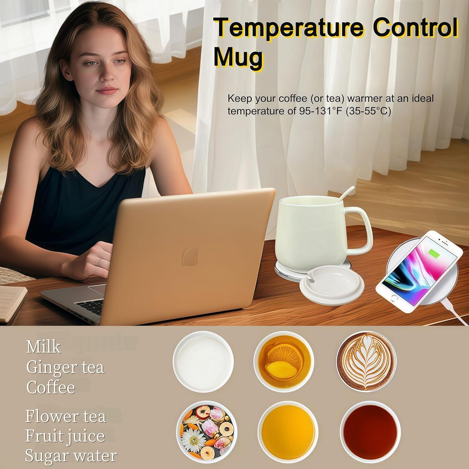 Taza Calentadora Inteligente Cetuximise 13 Oz Blanca 2025