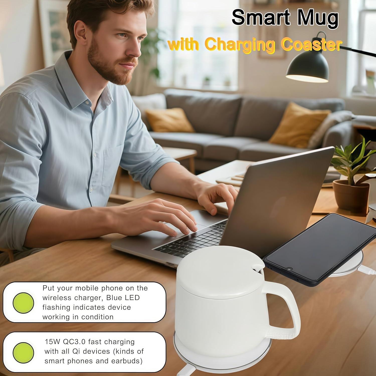 Taza Calentadora Inteligente Cetuximise 13 Oz Blanca 2025