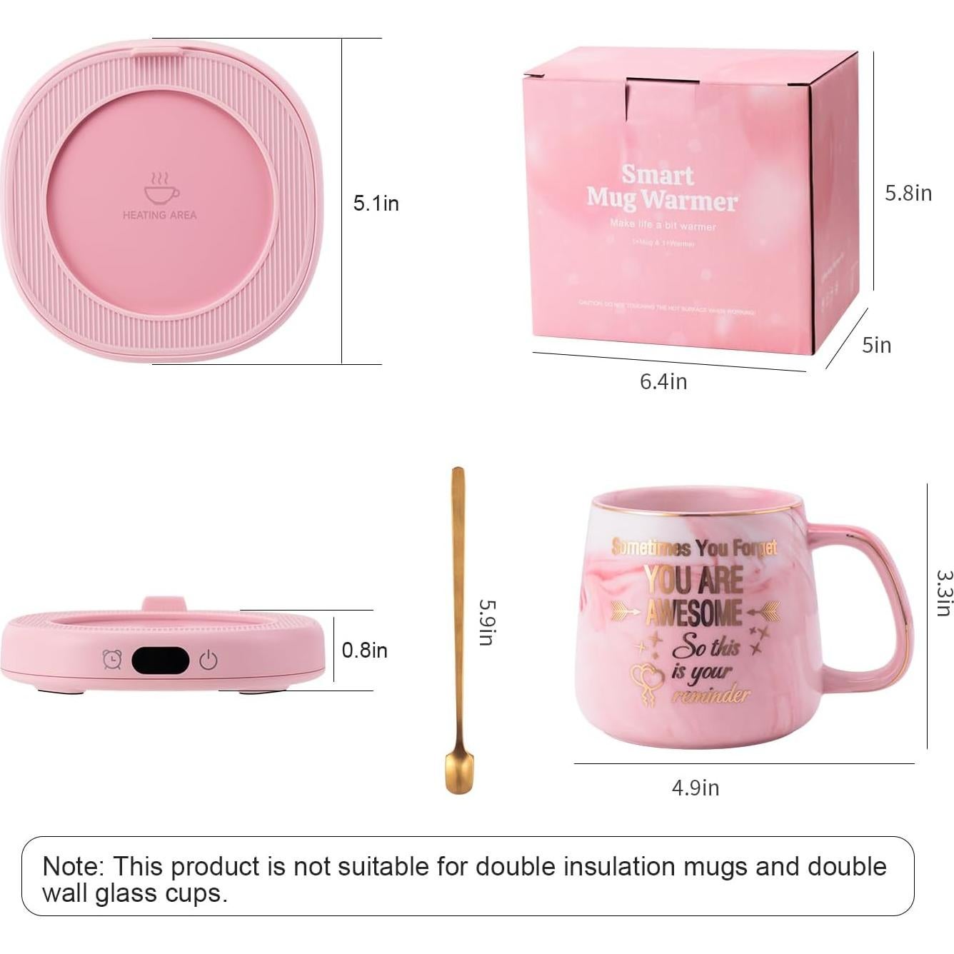 Calentador Eléctrico de Taza LOUTYTUO con Taza 400ml 3 Temp