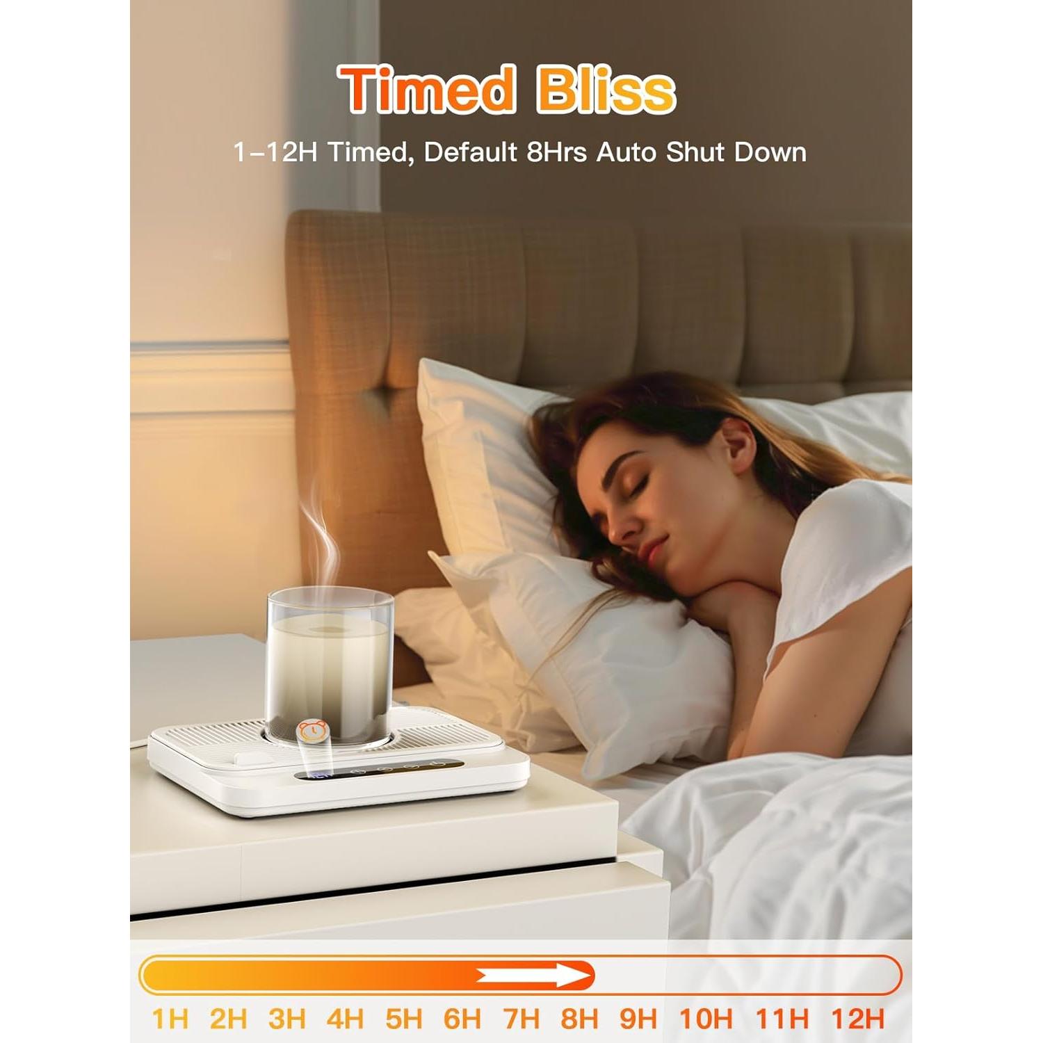 Calentador de Tazas Misby 50W con 6 Temperaturas y Apagado Automático