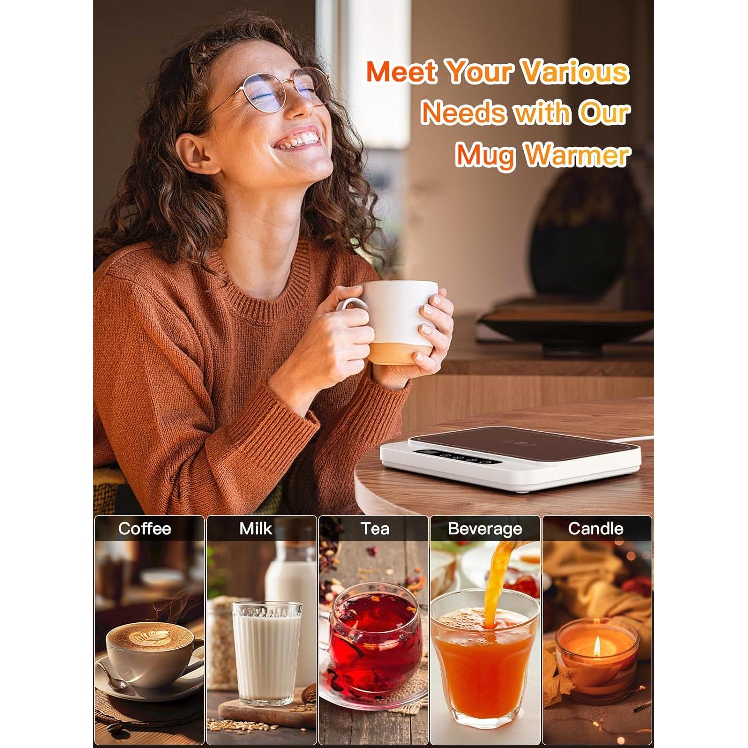 Calentador de Tazas Misby 50W con 6 Temperaturas y Apagado Automático