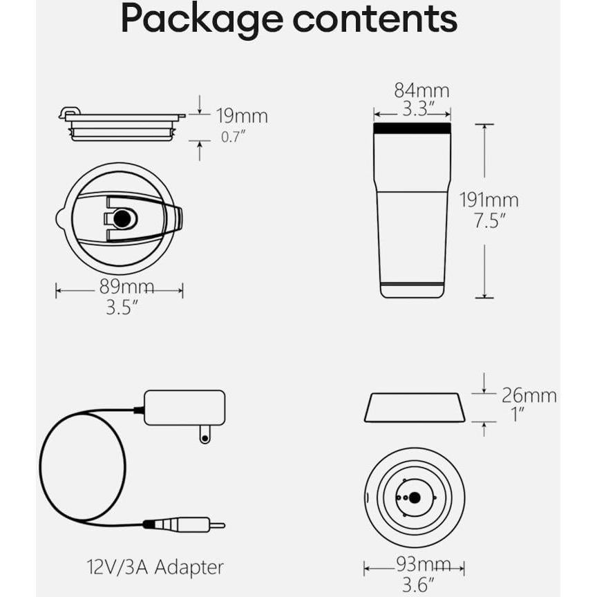 Taza Térmica Inteligente Min Ya de Acero Inoxidable 0.53L