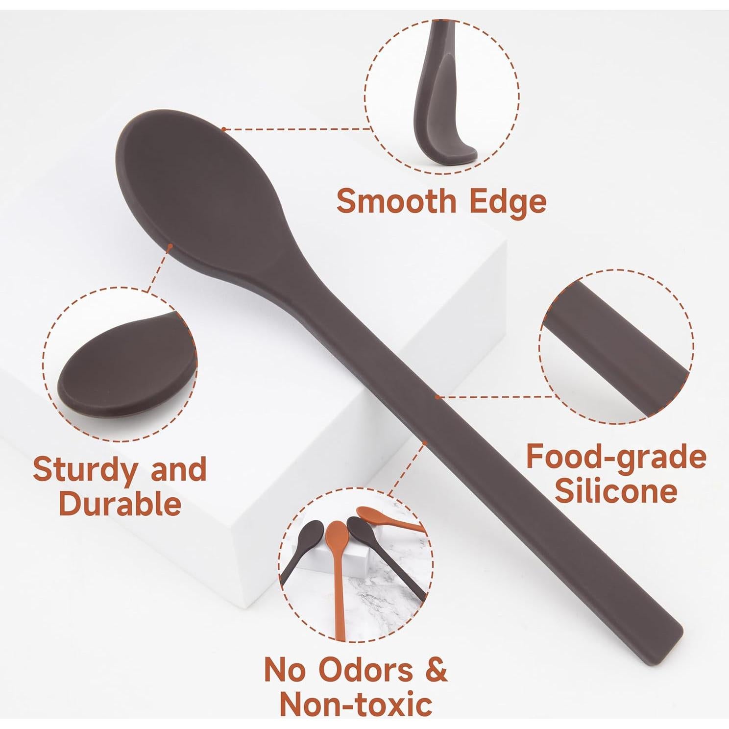 Set de 2 Tapas de Taza y 2 Cucharas de Silicona Kiicii