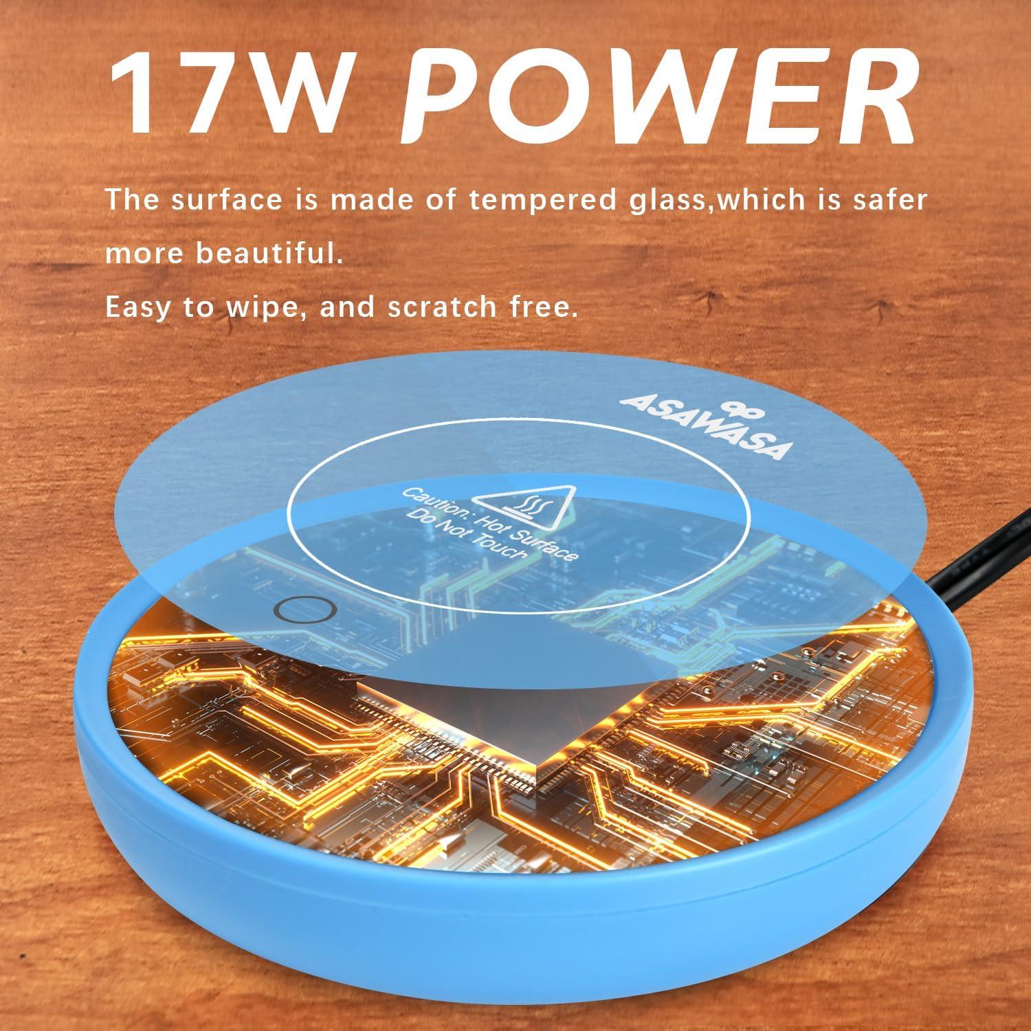 Calentador de Velas Inteligente ASAWASA Azul 17W con Apagado Automático