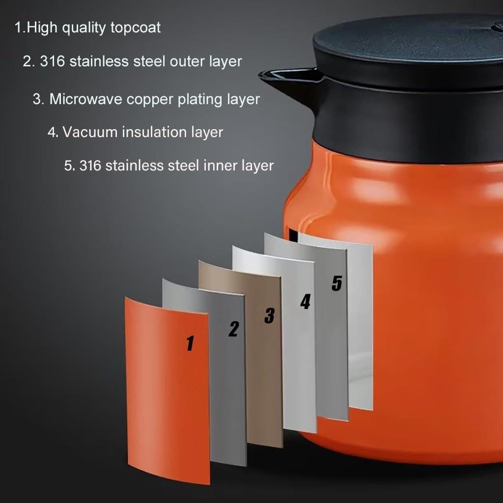 Termo de Té MofivKce 875ml Vintage Acero Inoxidable Aislado