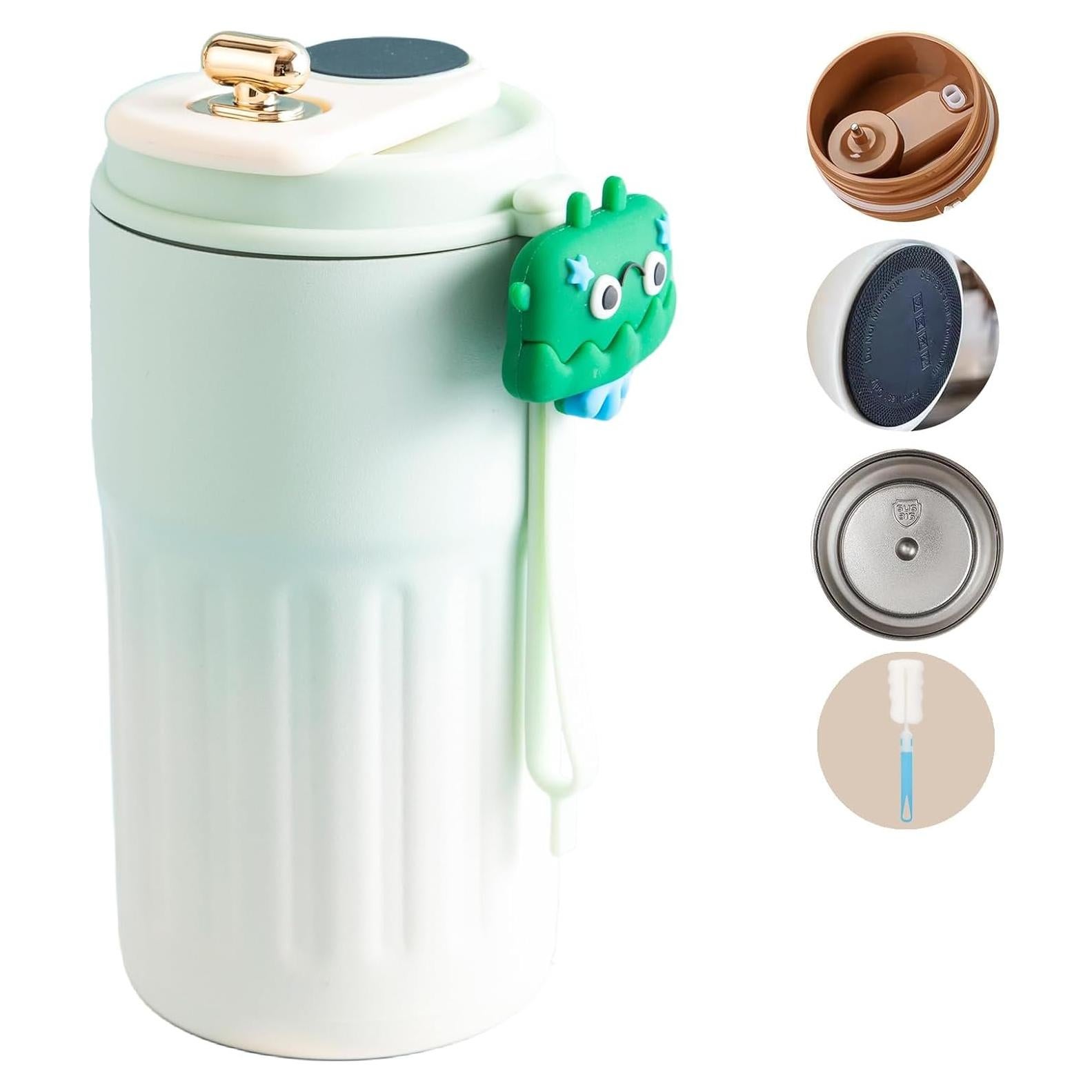 Taza de Café Inteligente Missdong 396g con Pantalla LED Verde