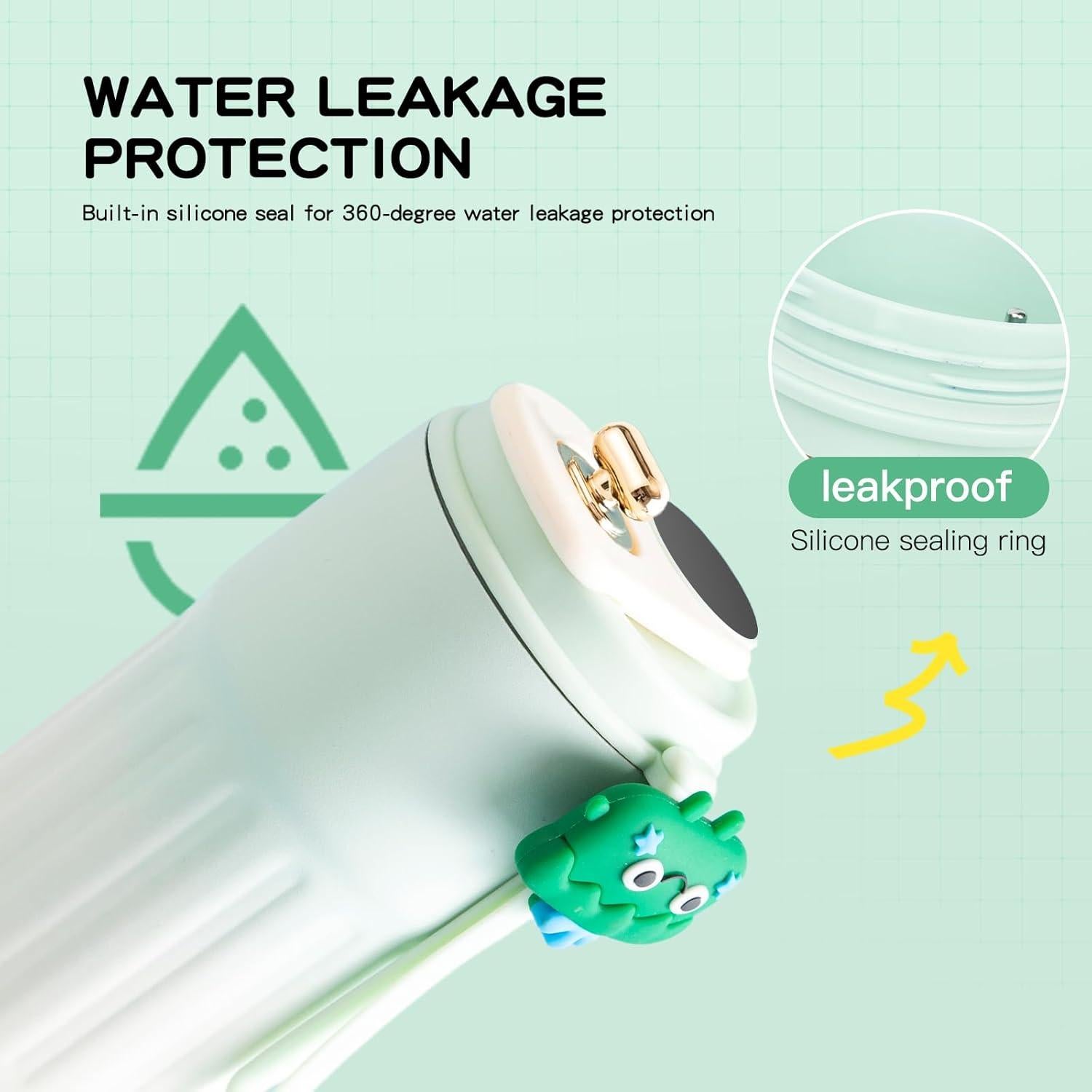 Taza de Café Inteligente Missdong 396g con Pantalla LED Verde