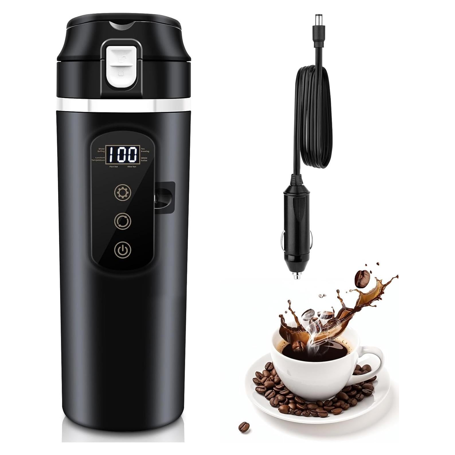 Hervidor Eléctrico de Coche Suteng 12V/24V 430ml Control T°