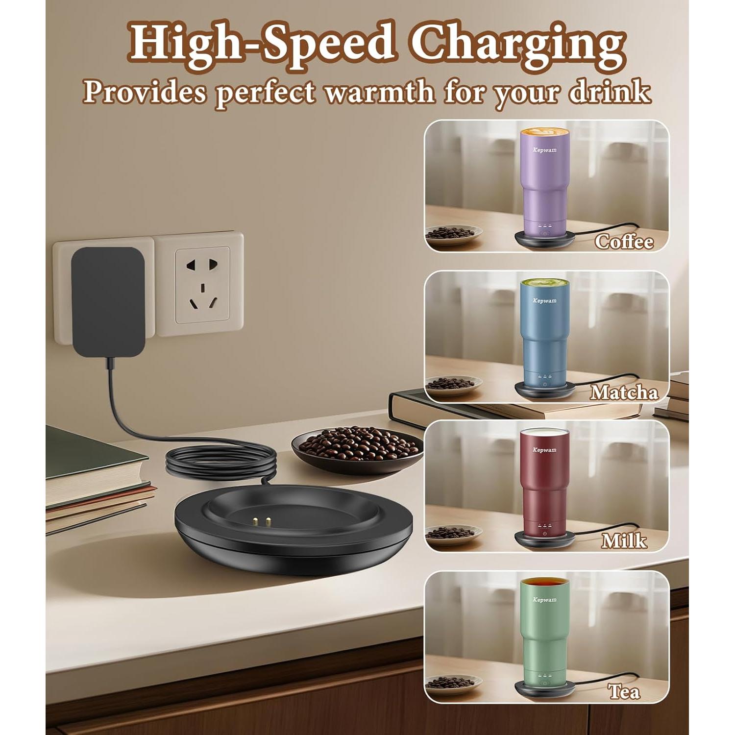 Base de Carga para Taza de Viaje Autocalentable Kepwam - Negro