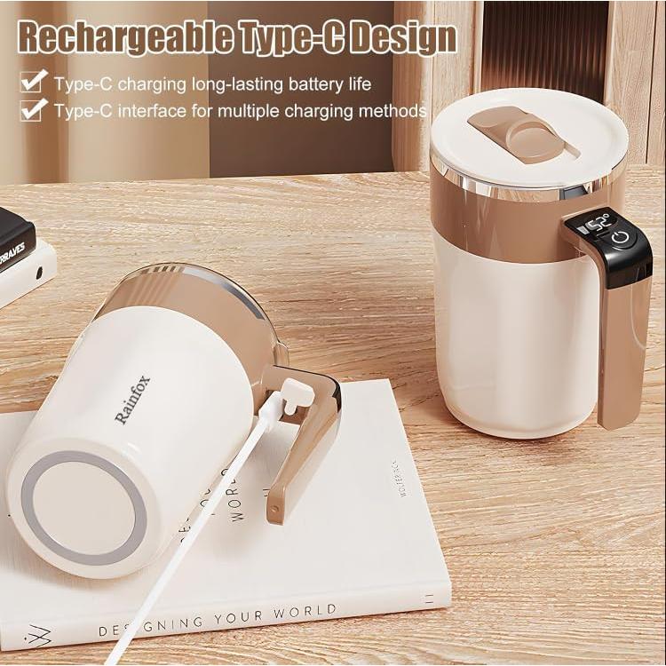 Taza inteligente de auto-mezcla Rainfox 414ml acero inoxidable