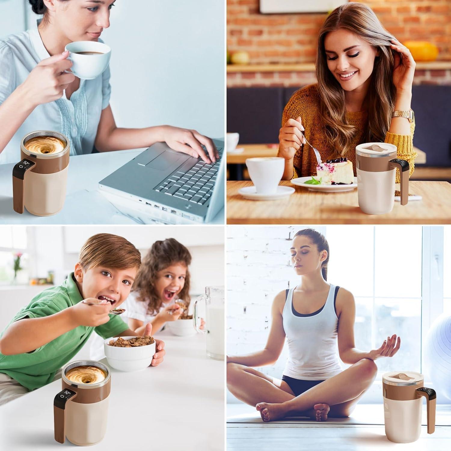 Taza inteligente de auto-mezcla Rainfox 414ml acero inoxidable