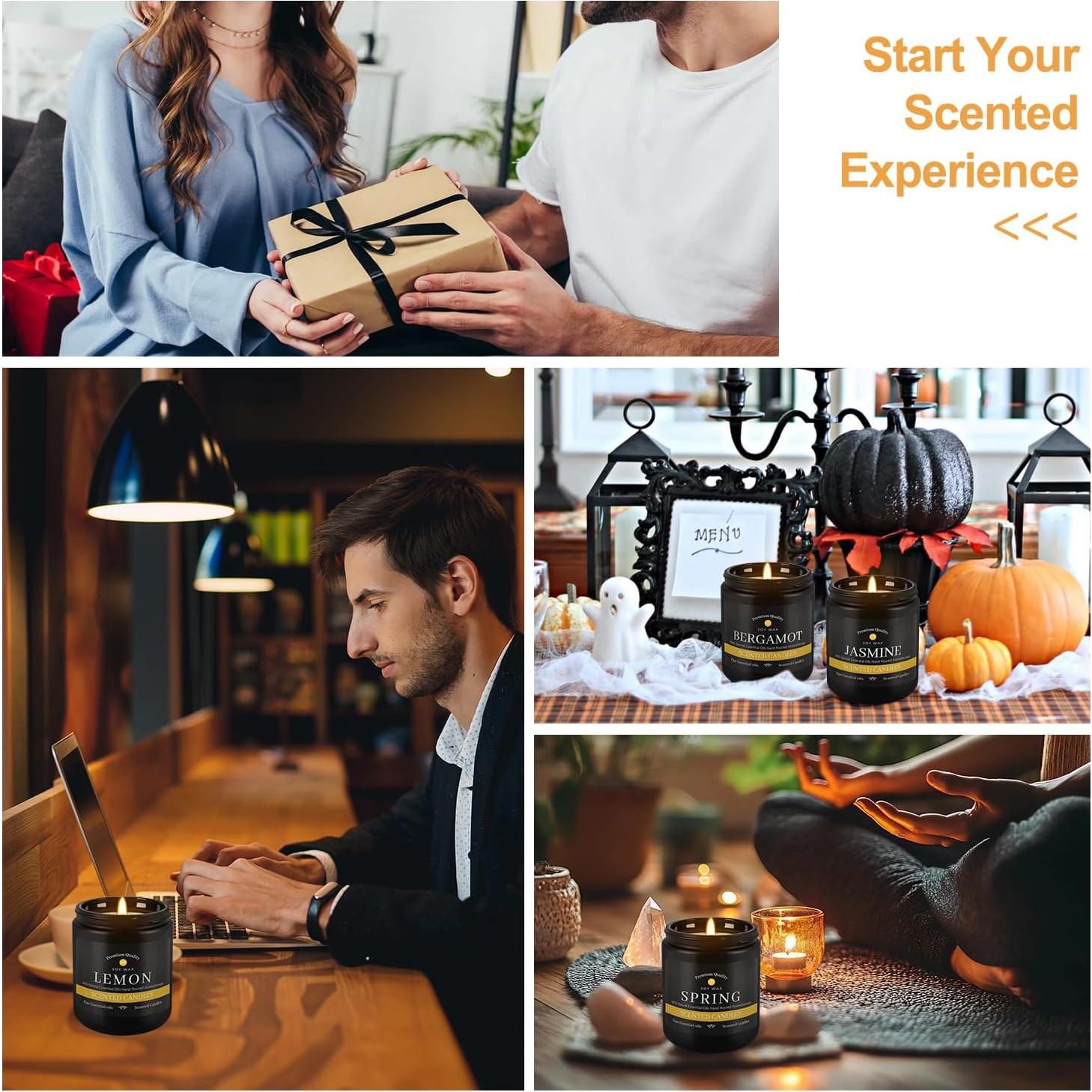 Juego de Velas Aromáticas YOROXRG 9 Piezas Cera de Soja