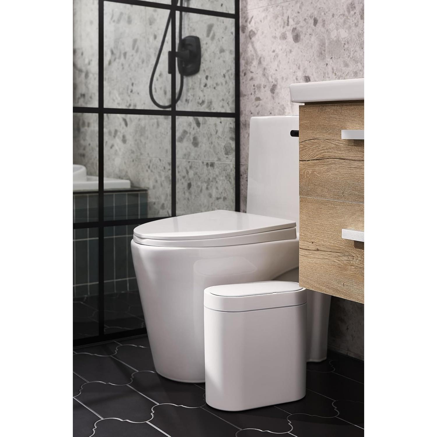 Papelera de Baño ELPHECO 9.5L con Sensor Automático - Blanco