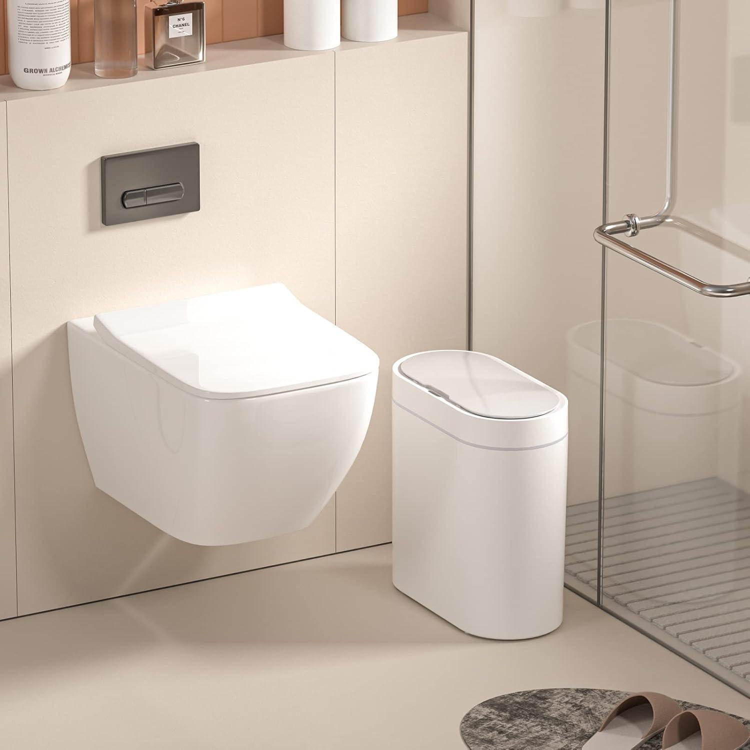 Papelera de Baño ELPHECO 9.5L con Sensor Automático - Blanco