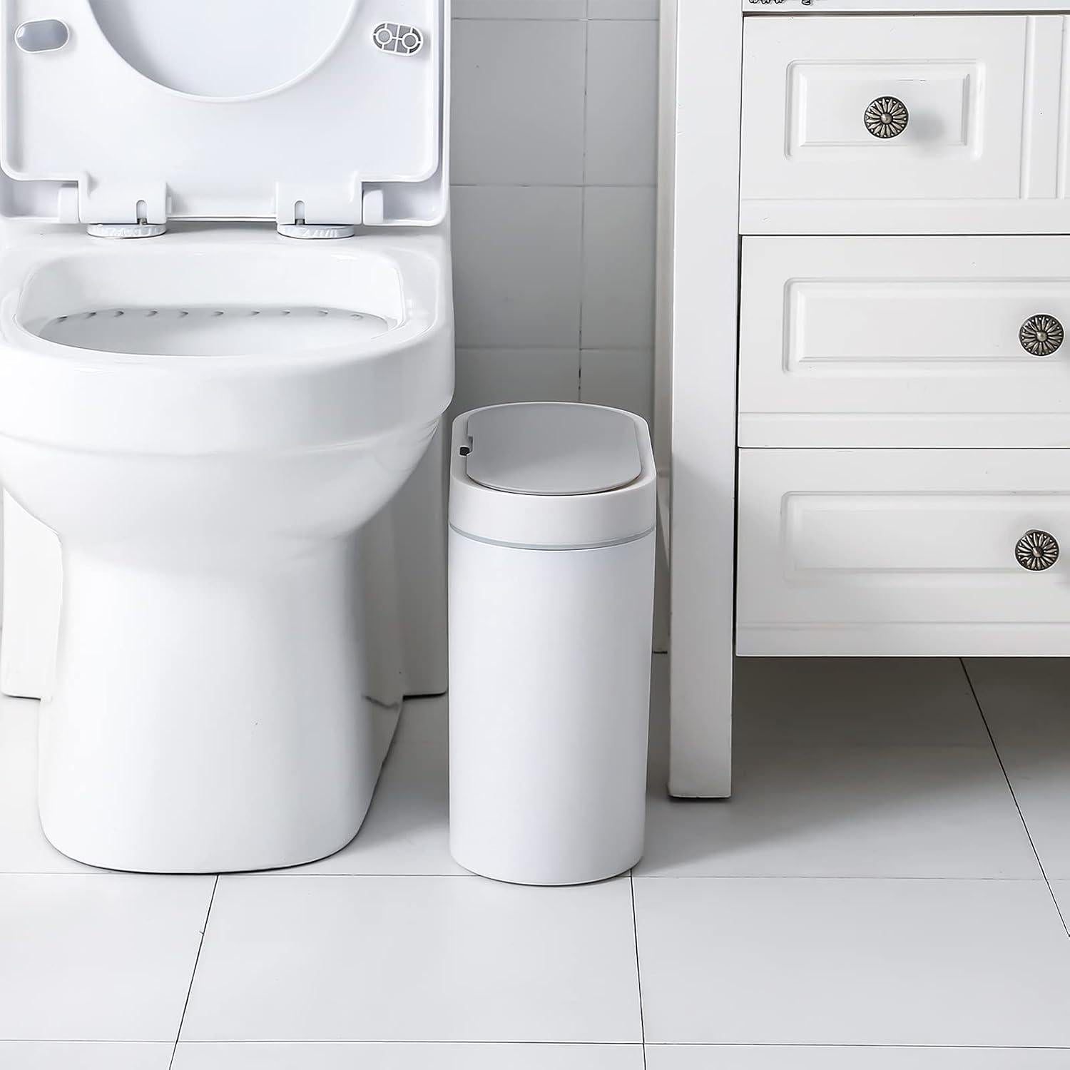 Papelera de Baño ELPHECO 9.5L con Sensor Automático - Blanco