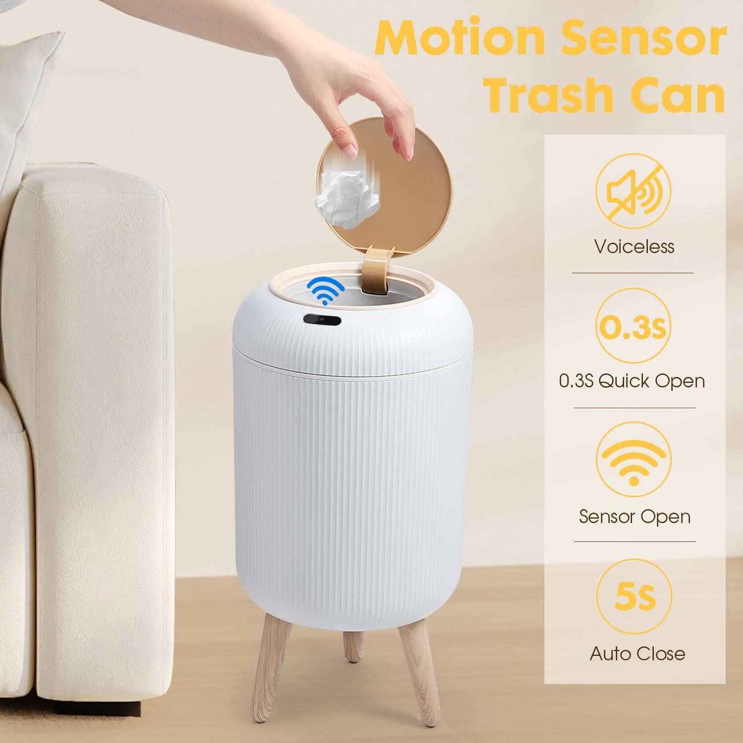 Cubo de Basura Automático con Sensor onlcuk 11L Blanco