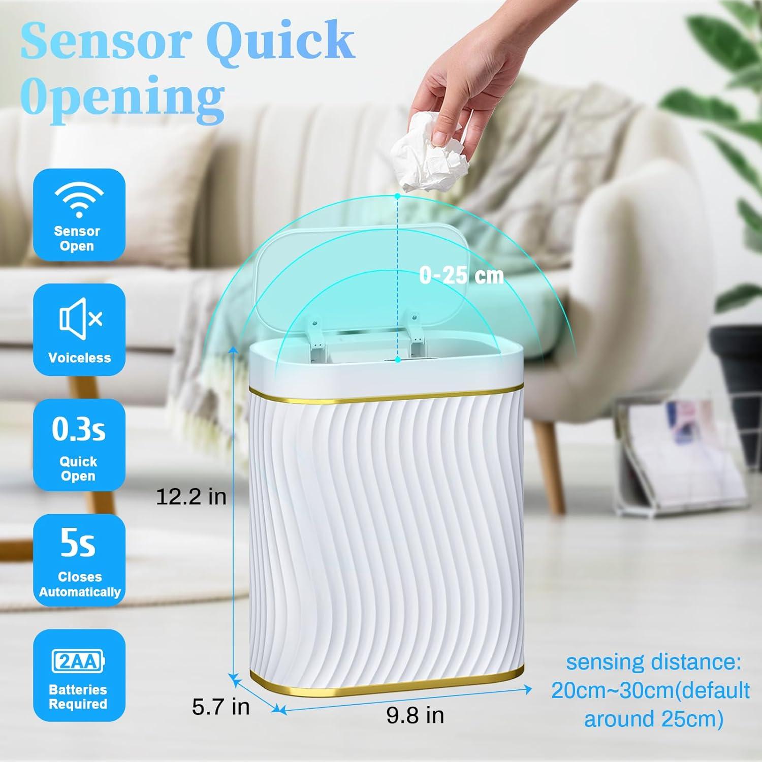 Cubo de Basura Inteligente Steo Spce 9.84L Oro Blanco