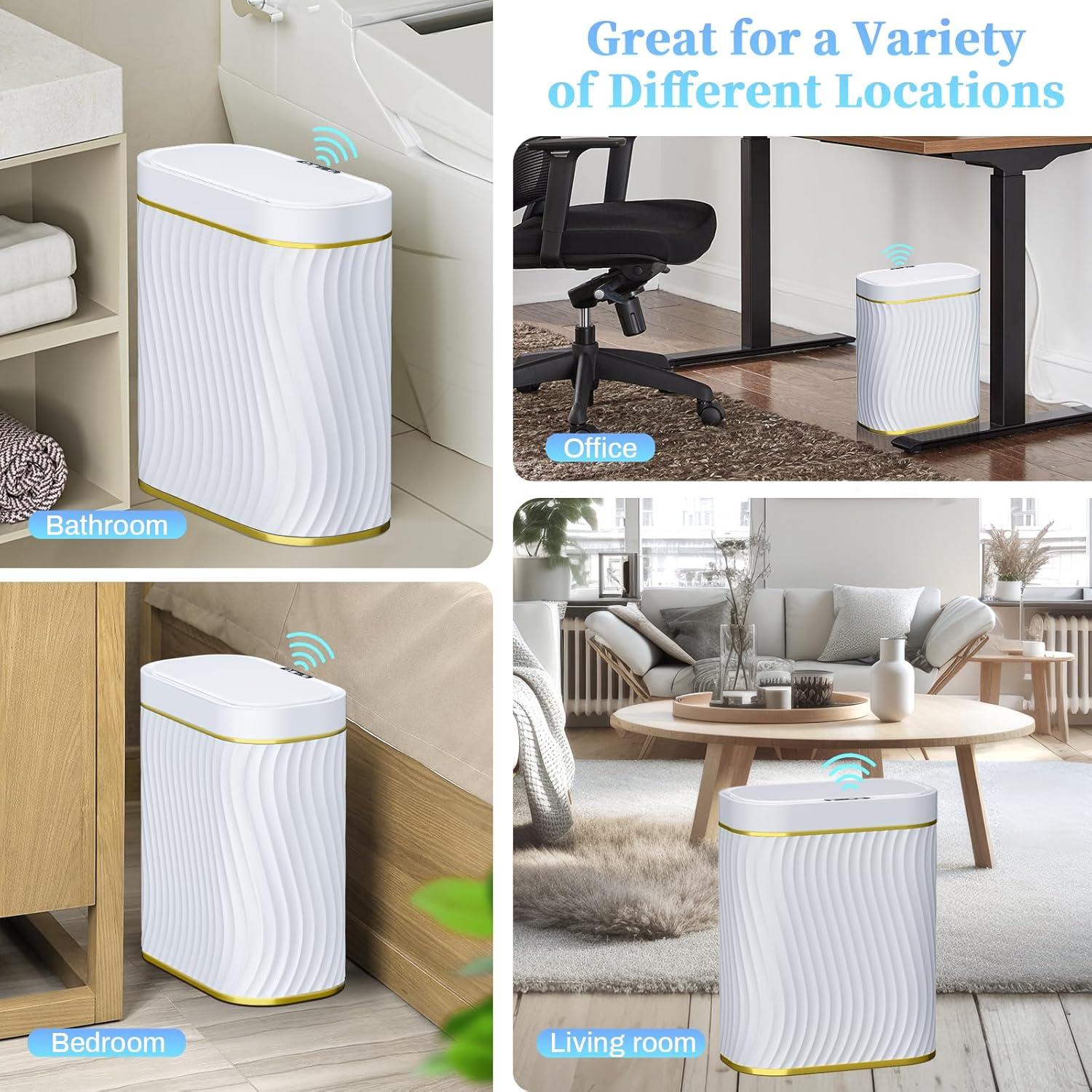 Cubo de Basura Inteligente Steo Spce 9.84L Oro Blanco