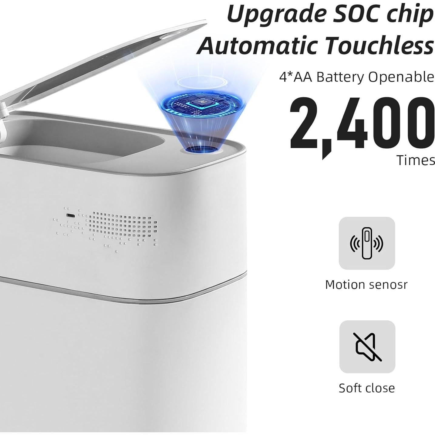 Cubo de Basura Automático MOPALL 13.25L con Sensor de Movimiento