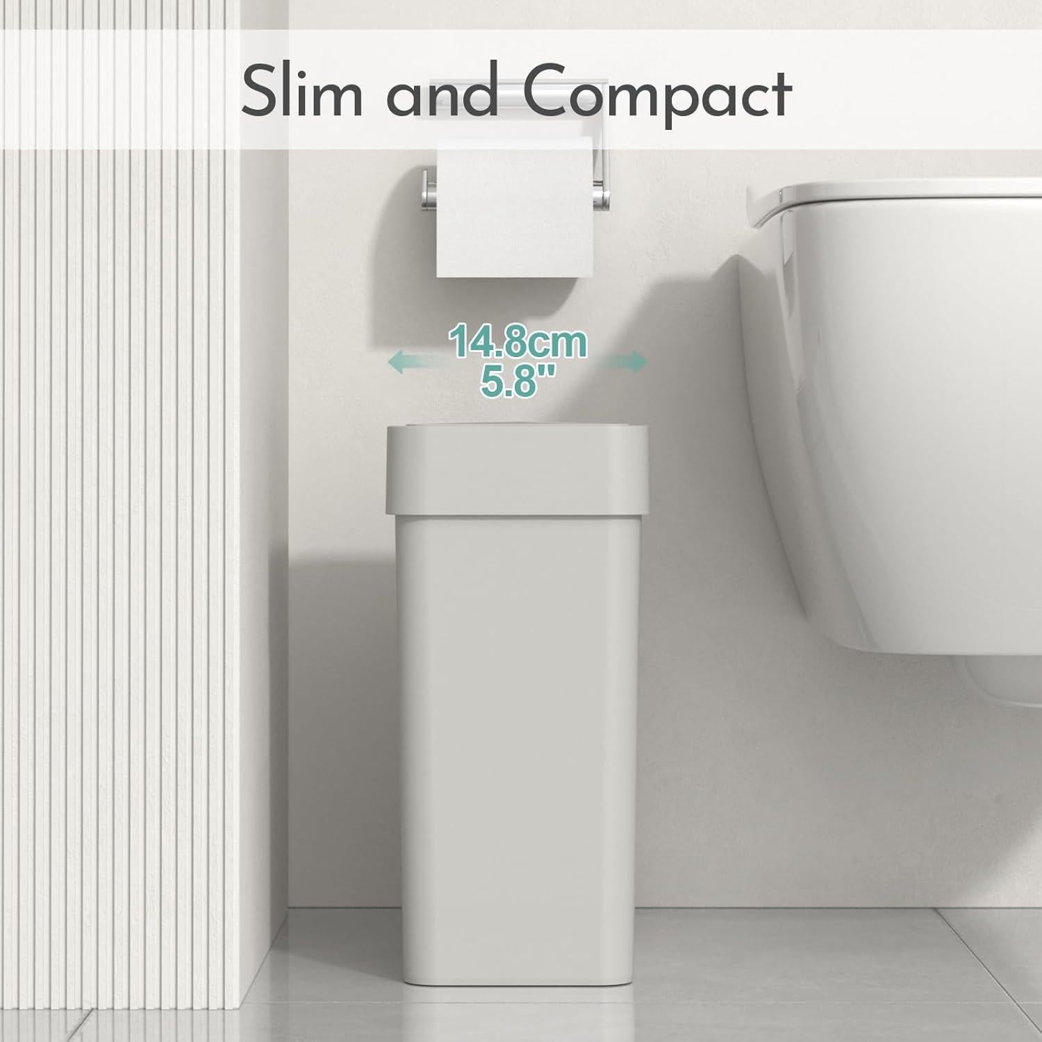 Papelera de Baño ELPHECO con Sensor 9.5L Gris