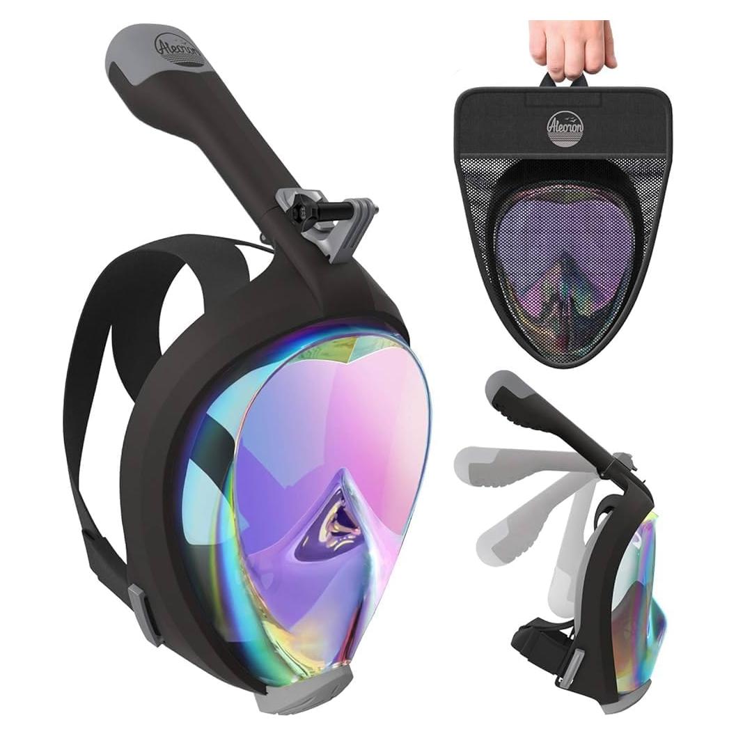 Máscara de Snorkel Aleoron Plegable Antivaho 180° Unisex