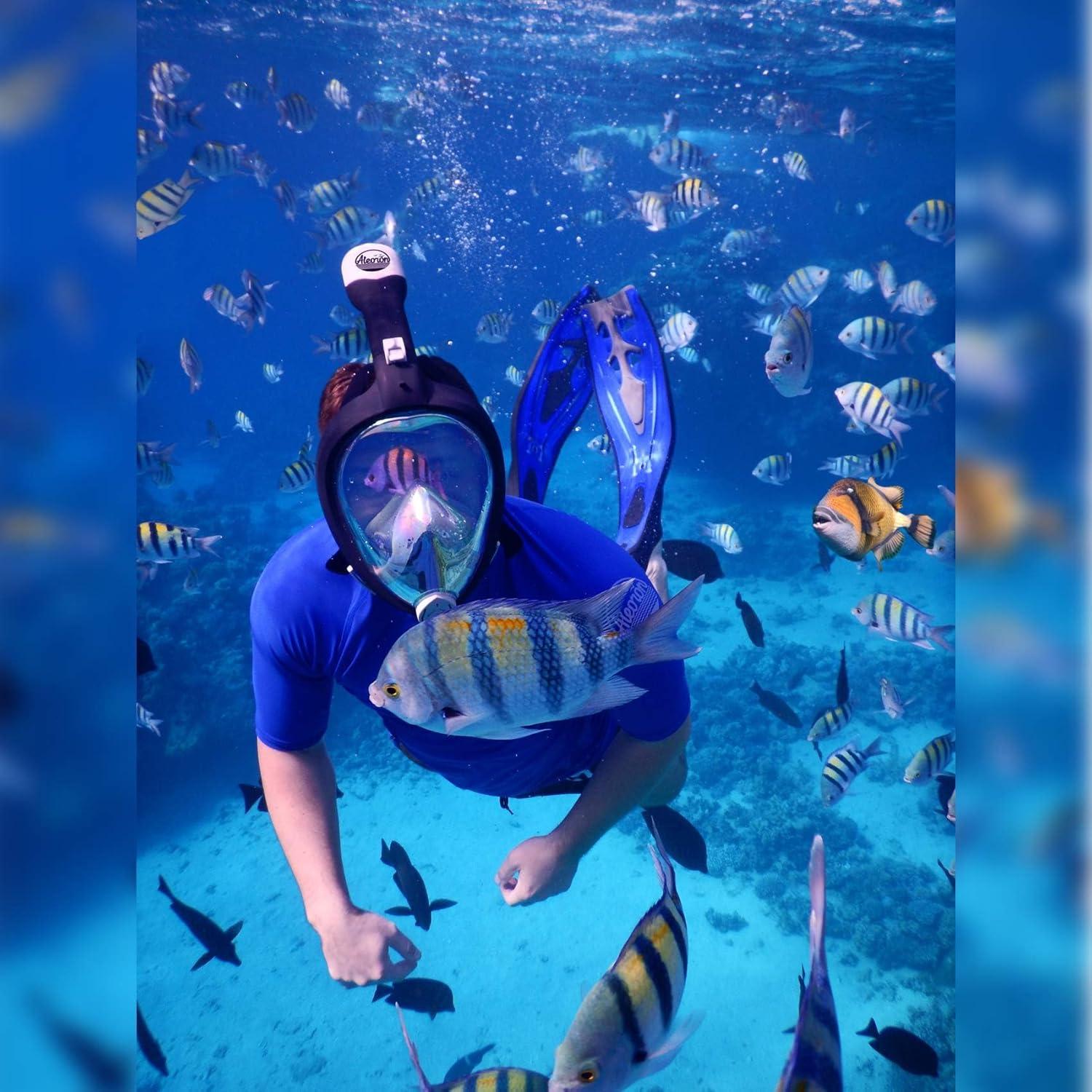 Máscara de Snorkel Aleoron Plegable Antivaho 180° Unisex
