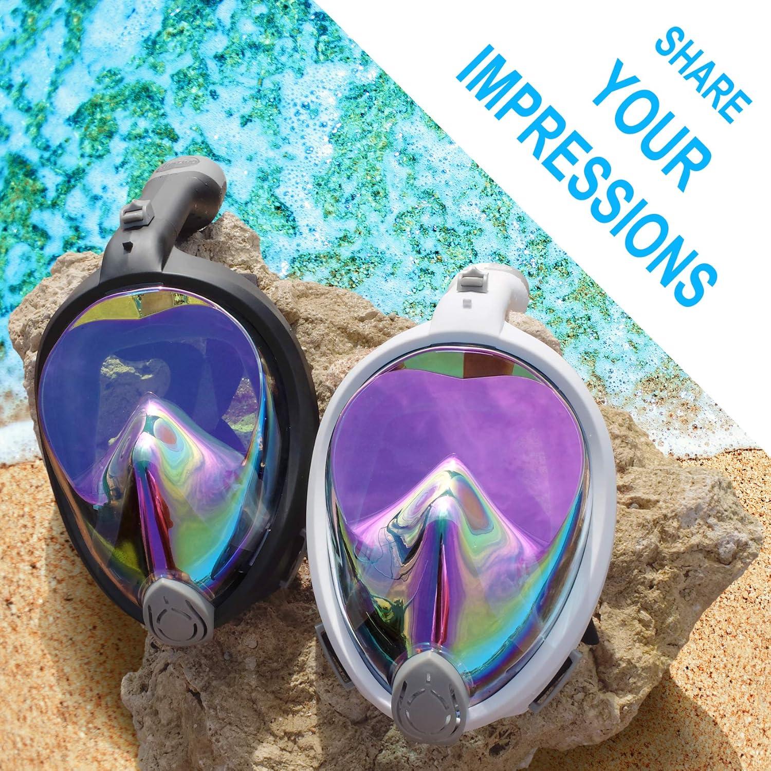 Máscara de Snorkel Aleoron Plegable Antivaho 180° Unisex