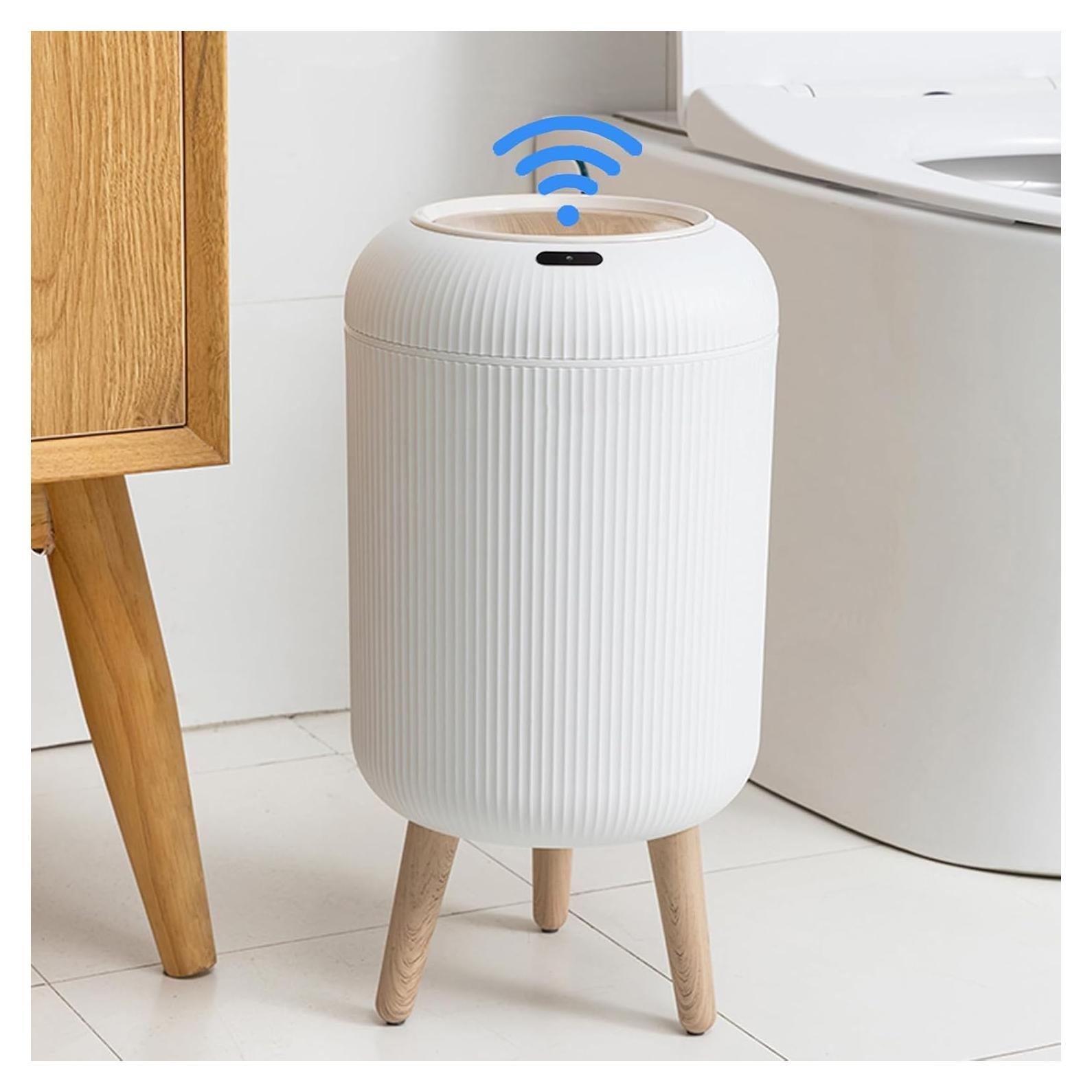 Papelera Automática URALFA 11L con Sensor de Movimiento Blanca