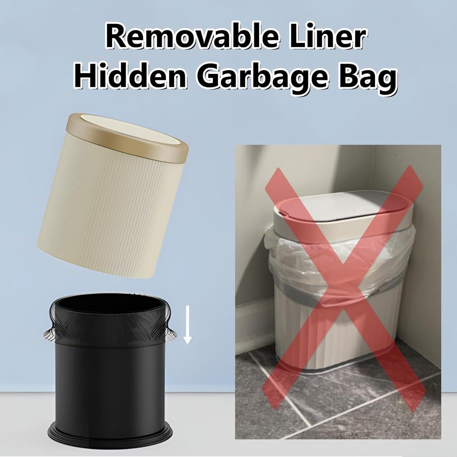 Cubo de Basura Automático URALFA 10.5L Blanco Crema con Sensor