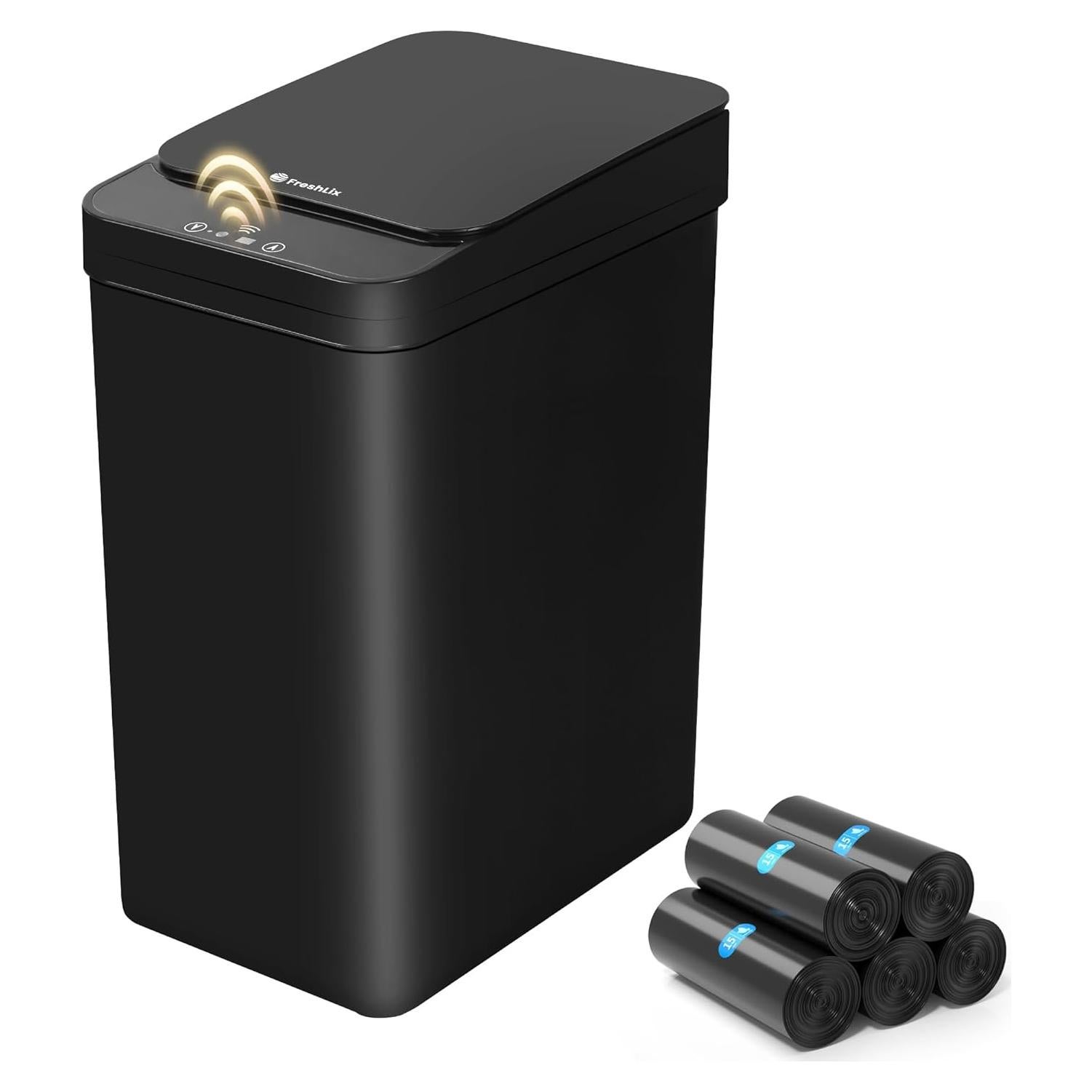 Cesto de Basura Automático FRESHLIX 2.6 Galones Negro