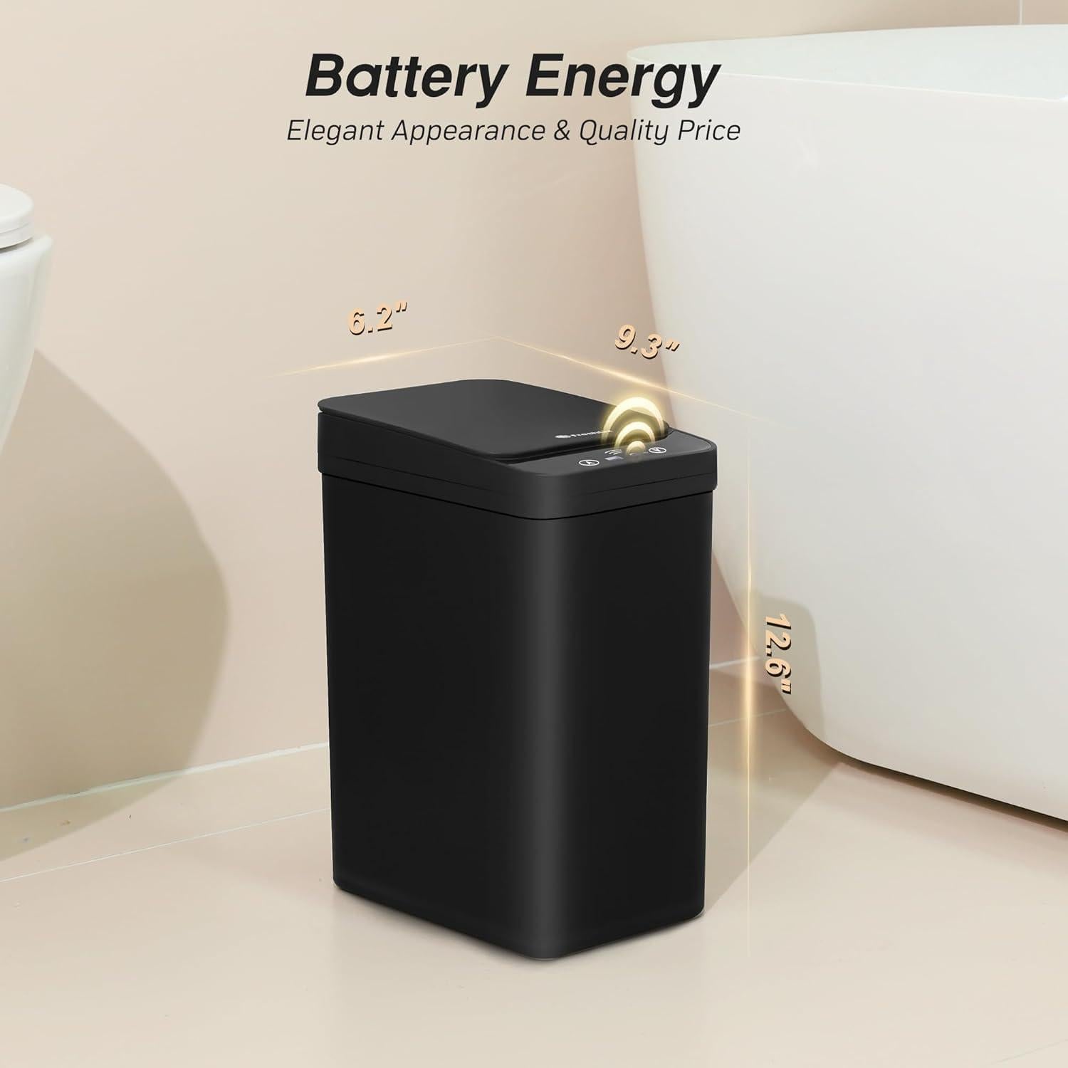 Cesto de Basura Automático FRESHLIX 2.6 Galones Negro