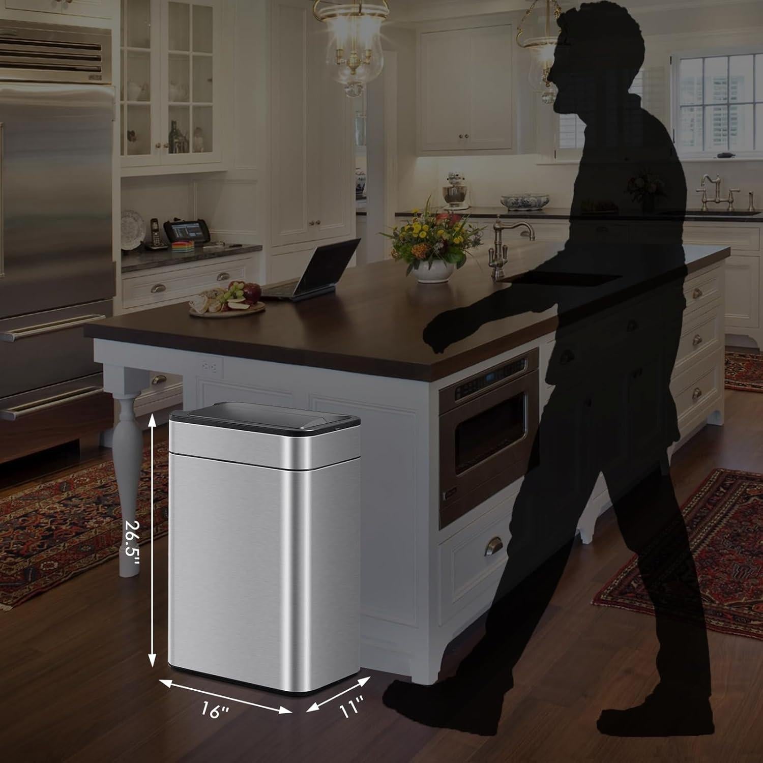 Cubo de Basura Automático ELPHECO 60L con Sensor de Movimiento