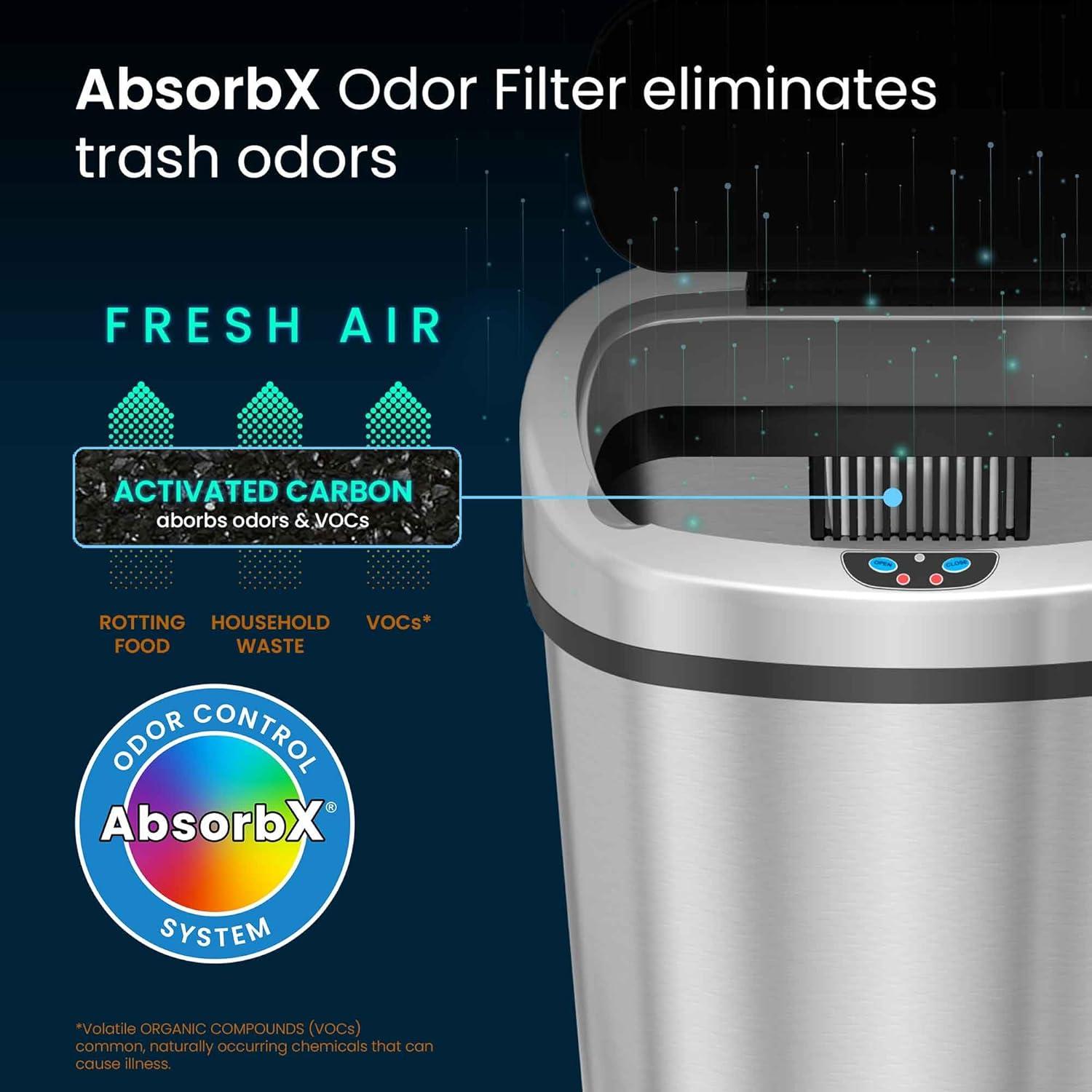 Basurero Automático iTouchless 13 Galones Acero Inoxidable