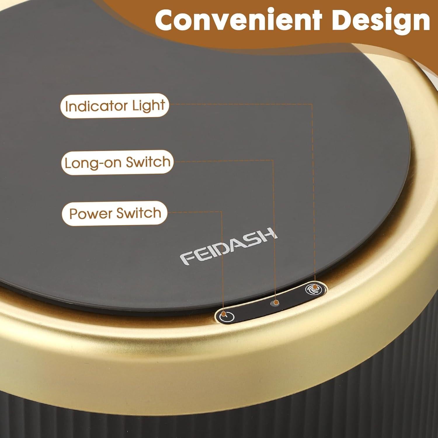 Cubo de Basura Inteligente onlcuk 10.6L con Sensor Gris