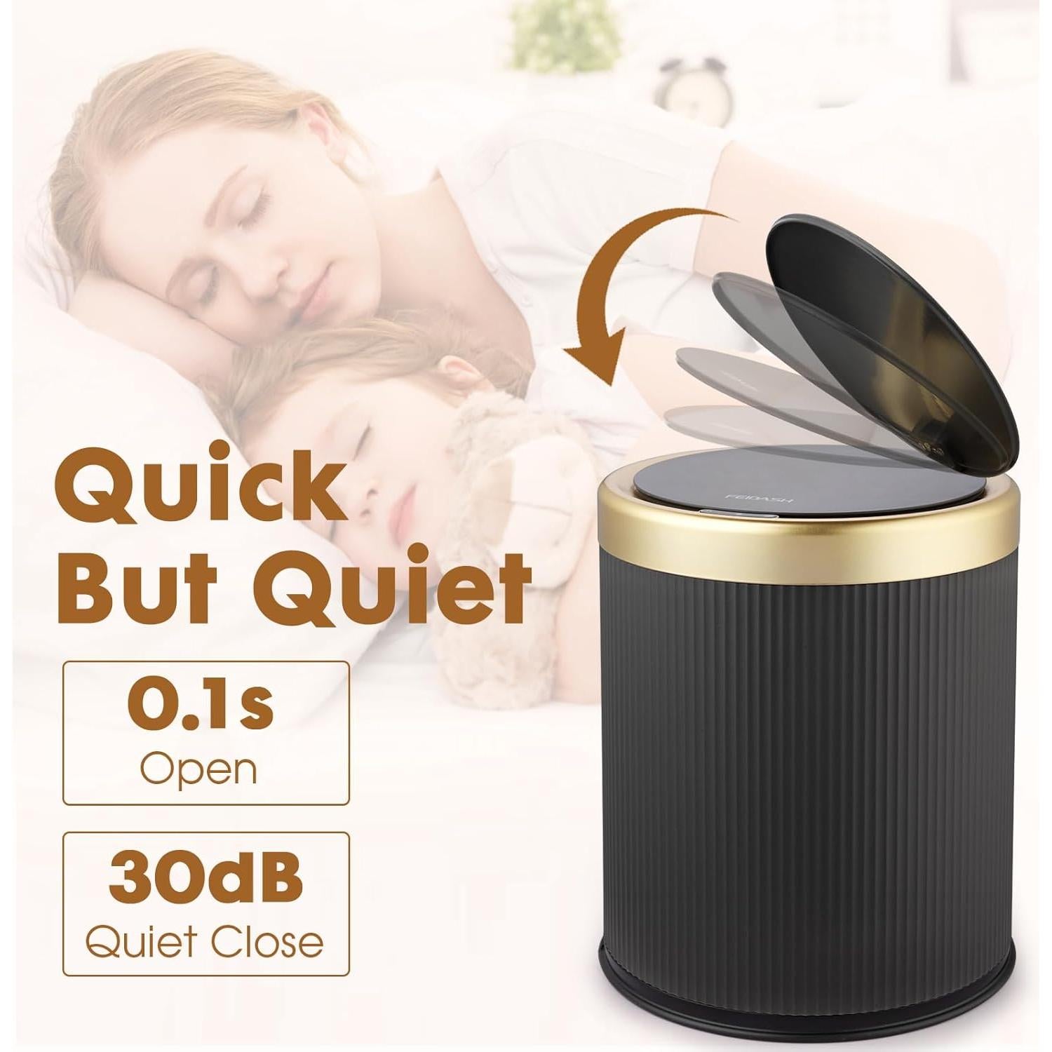 Cubo de Basura Inteligente onlcuk 10.6L con Sensor Gris