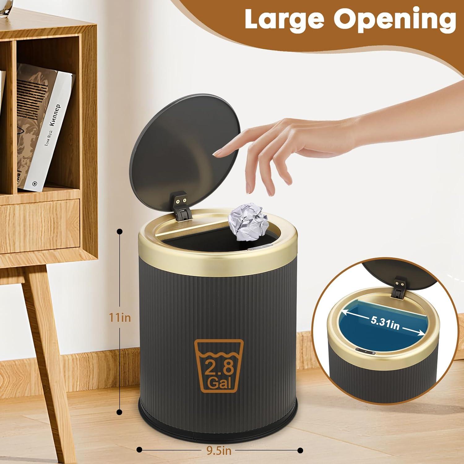 Cubo de Basura Inteligente onlcuk 10.6L con Sensor Gris