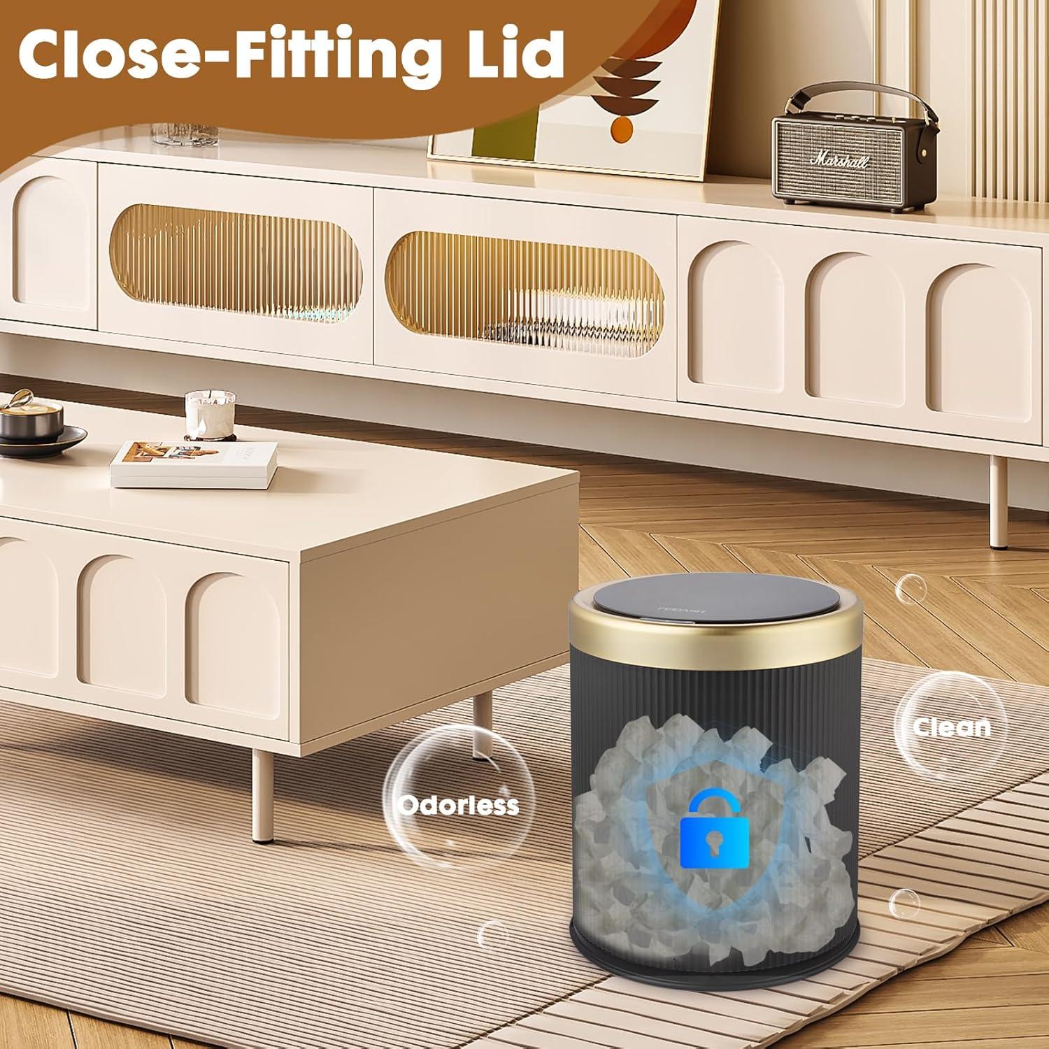 Cubo de Basura Inteligente onlcuk 10.6L con Sensor Gris