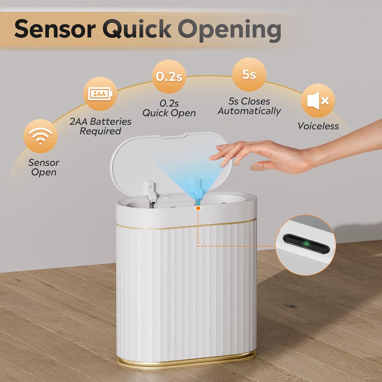 Cubo de Basura Automático WLIVE 9L con Sensor de Movimiento