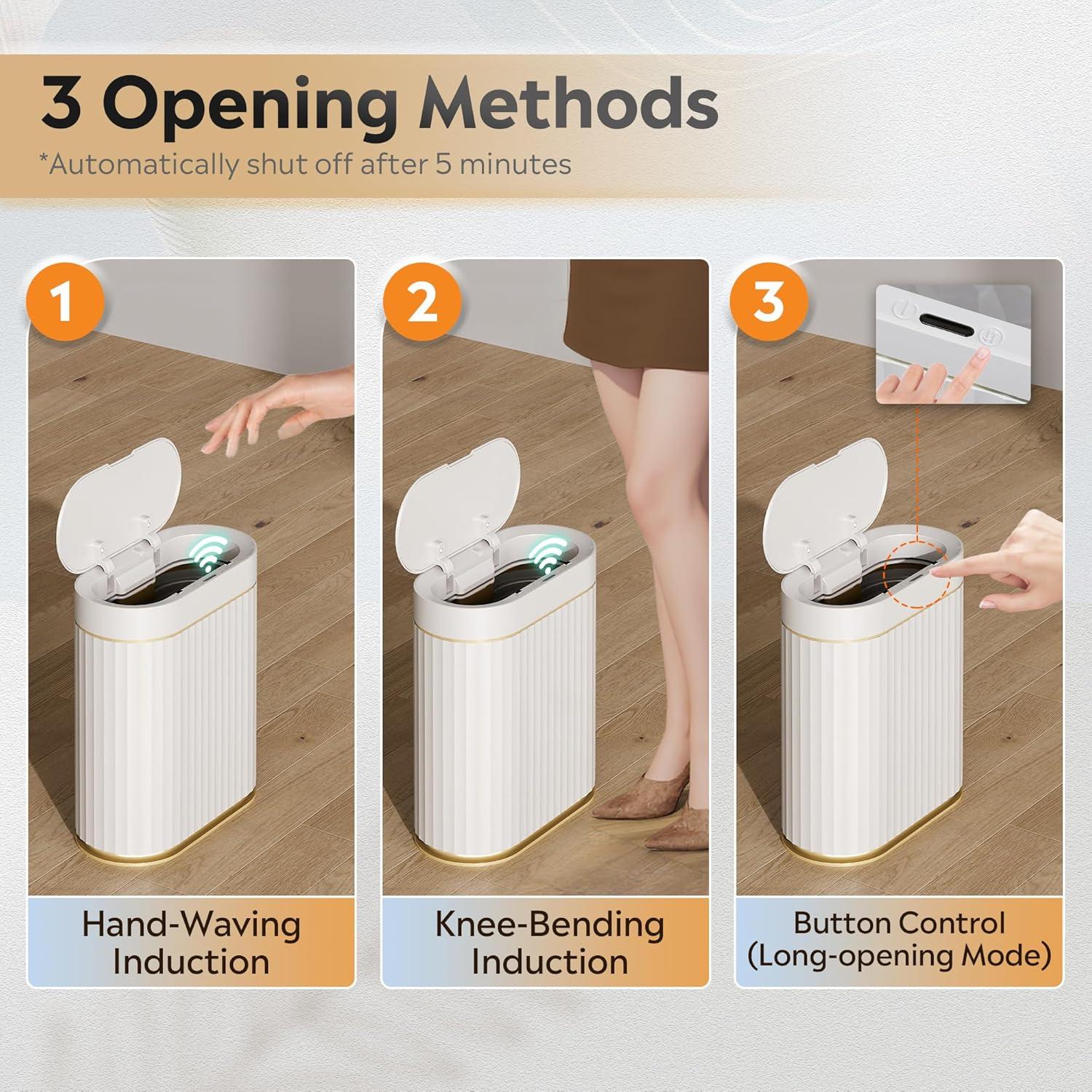 Cubo de Basura Automático WLIVE 9L con Sensor de Movimiento