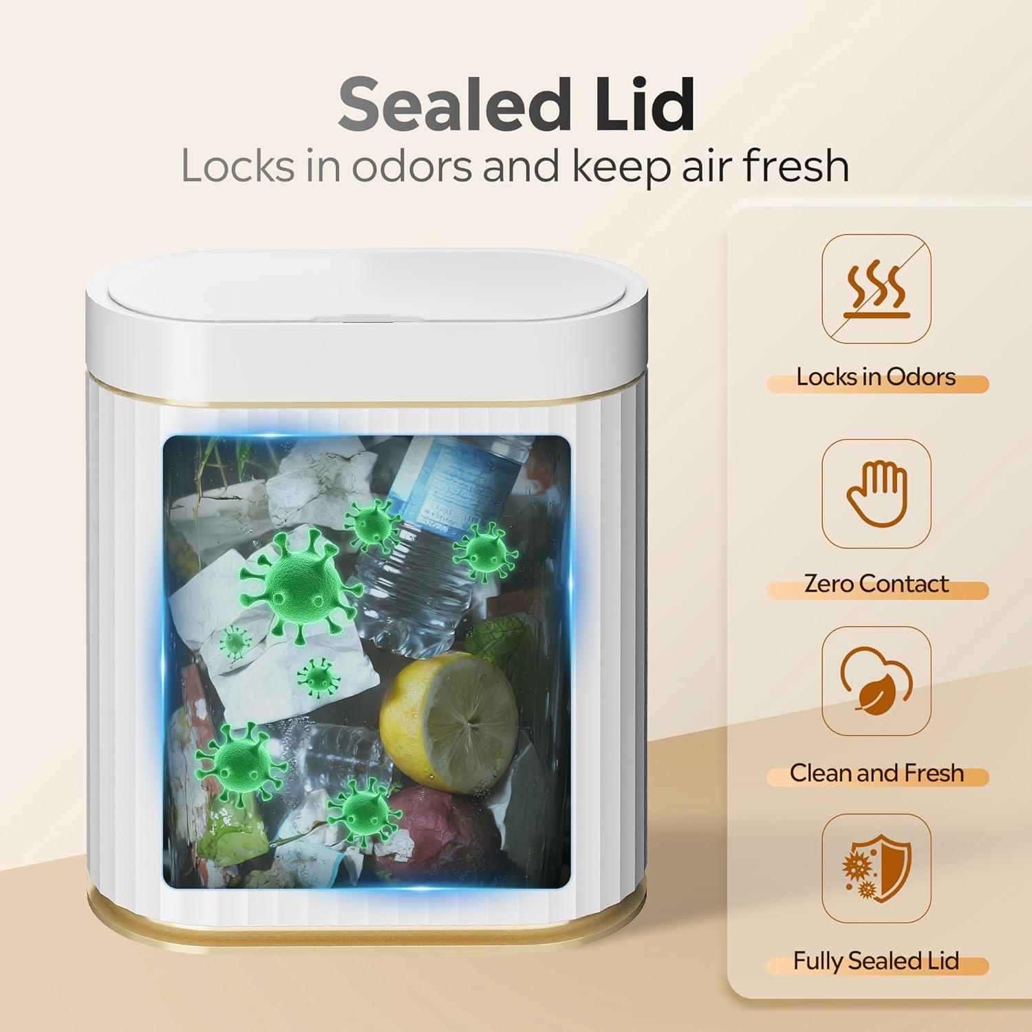 Cubo de Basura Automático WLIVE 9L con Sensor de Movimiento