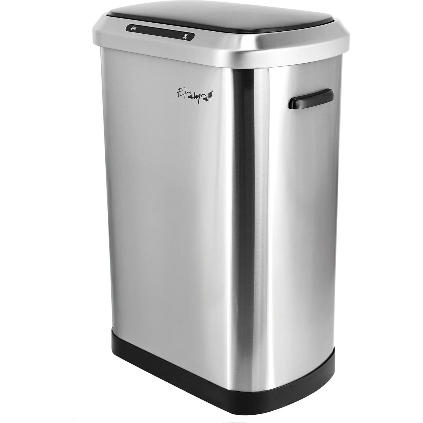 Basurero Automático Elama 50L con Sensor Infrarrojo Plateado