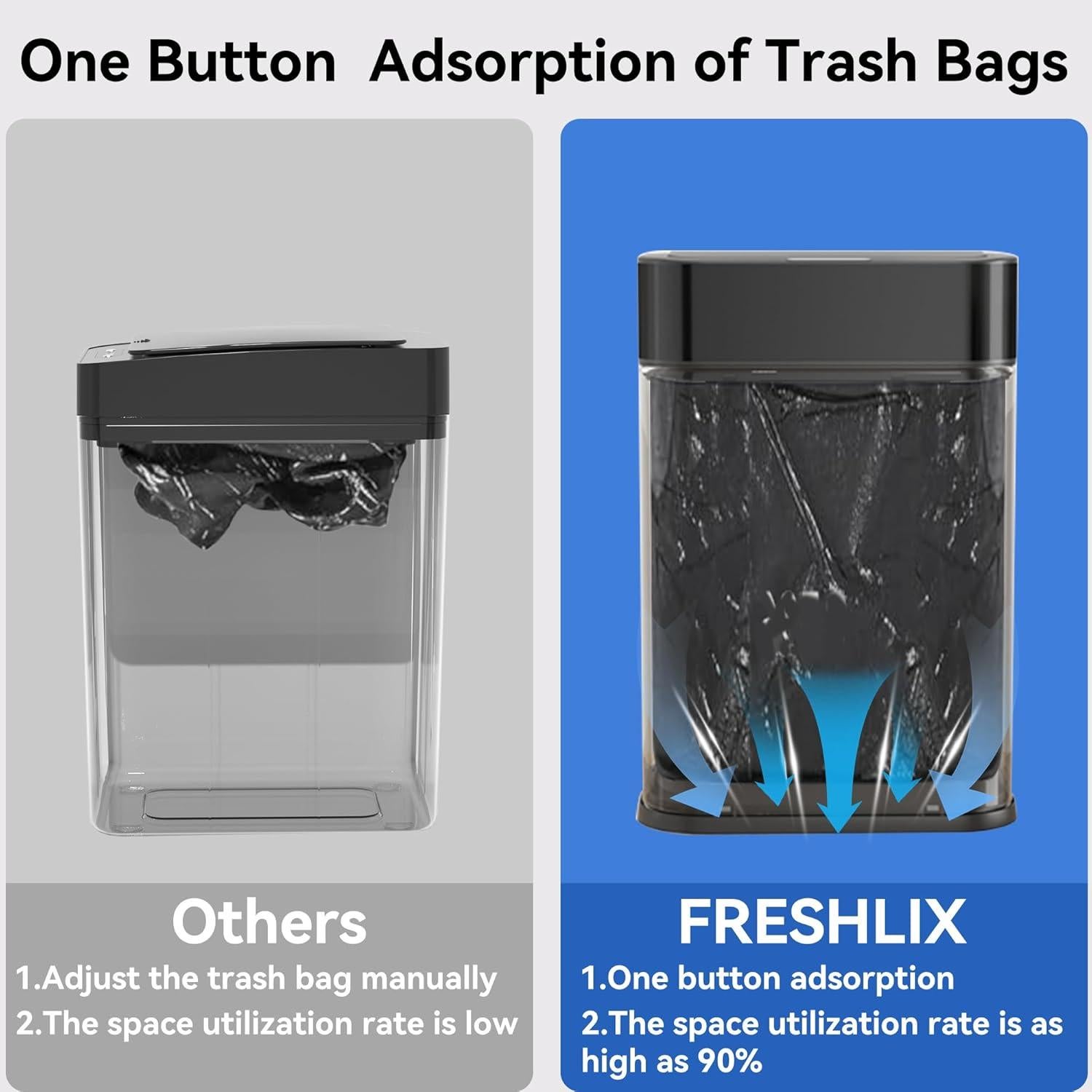 Basurero Automático 6 Galones Aimashi Acero Inoxidable Tapa Silenciosa