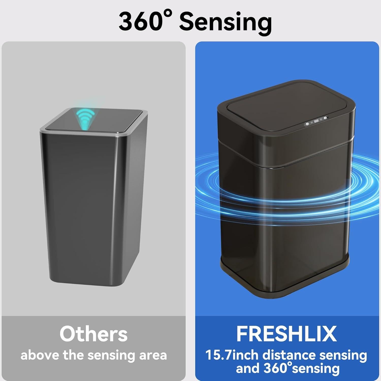 Basurero Automático 6 Galones Aimashi Acero Inoxidable Tapa Silenciosa