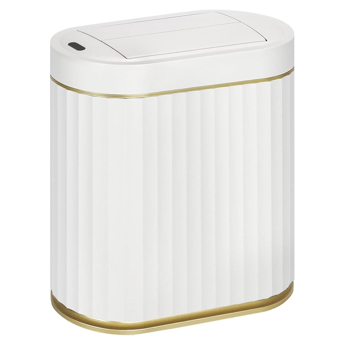 Cesto de Basura Automático Syncvibe 2 Galones Blanco Oro